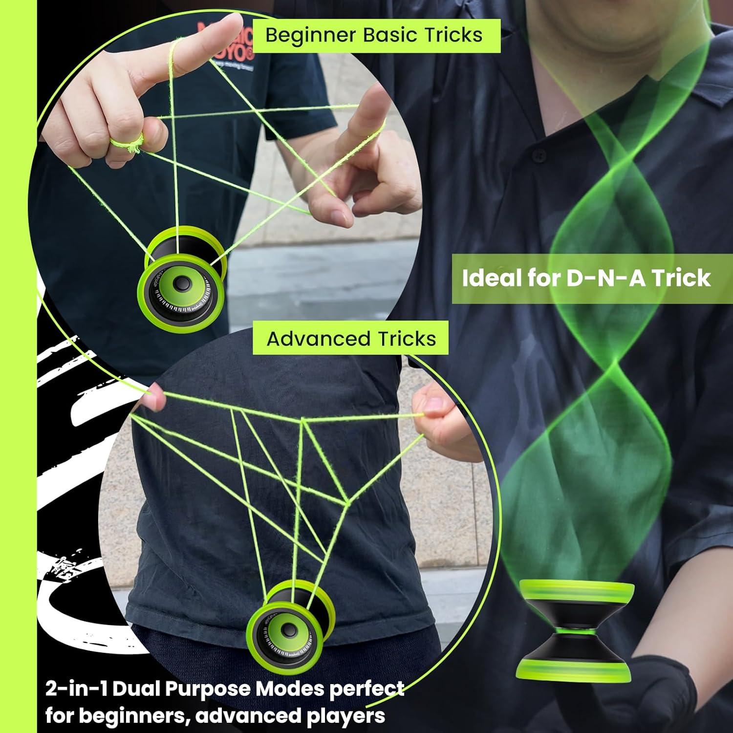 Yoyo Bi-Material MAGICYOYO V13 Deepspin Negro y Amarillo