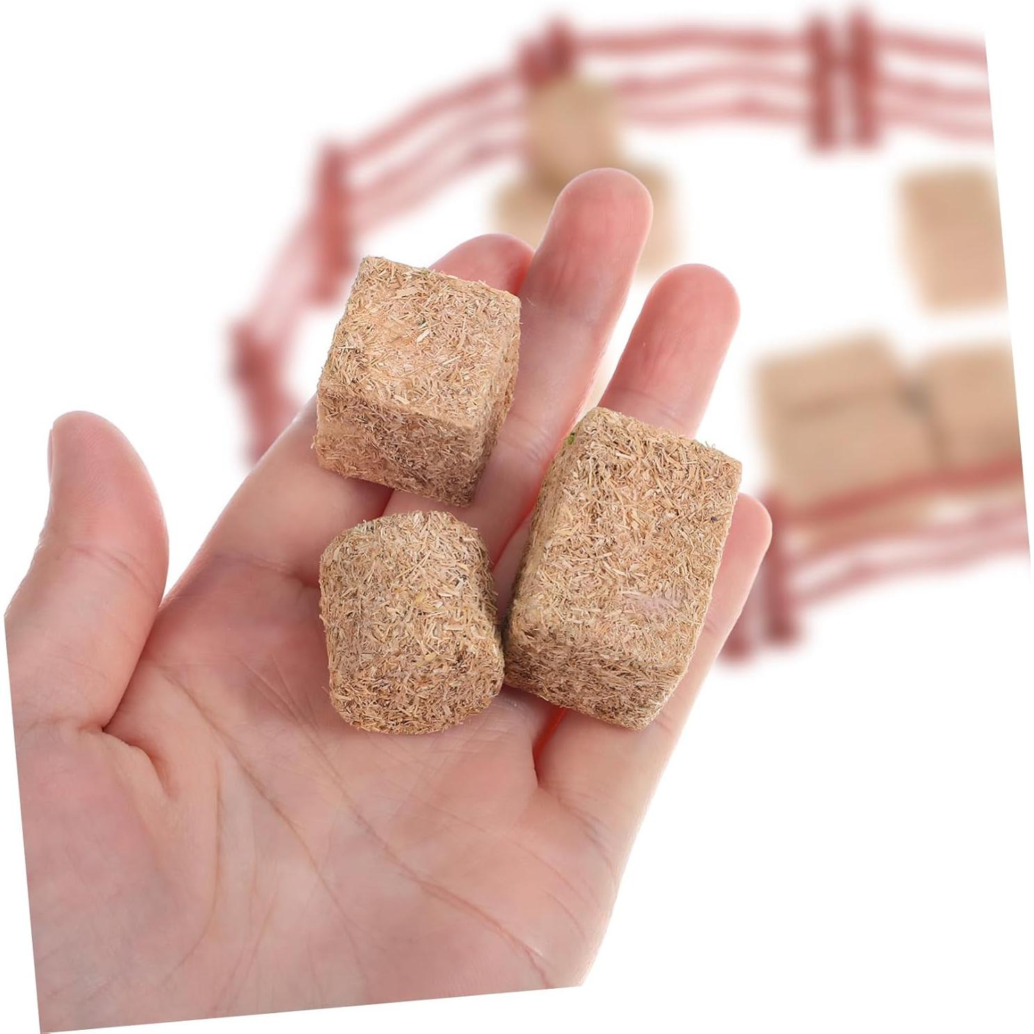 Set Miniatura Cerca de Granja Toddmomy con 12 Pacas de Heno