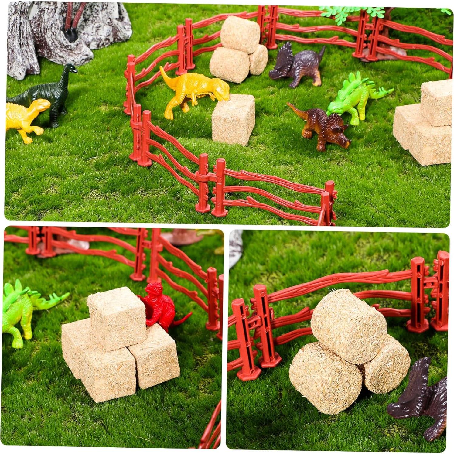 Set Miniatura Cerca de Granja Toddmomy con 12 Pacas de Heno