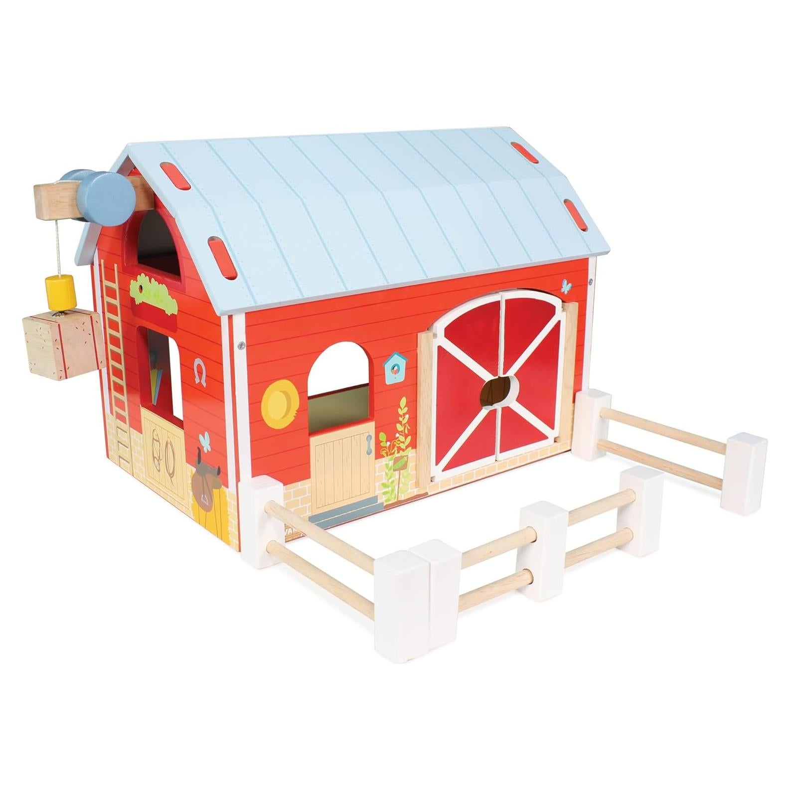Juguete Educativo de Madera Granja Roja Le Toy Van 38x21cm