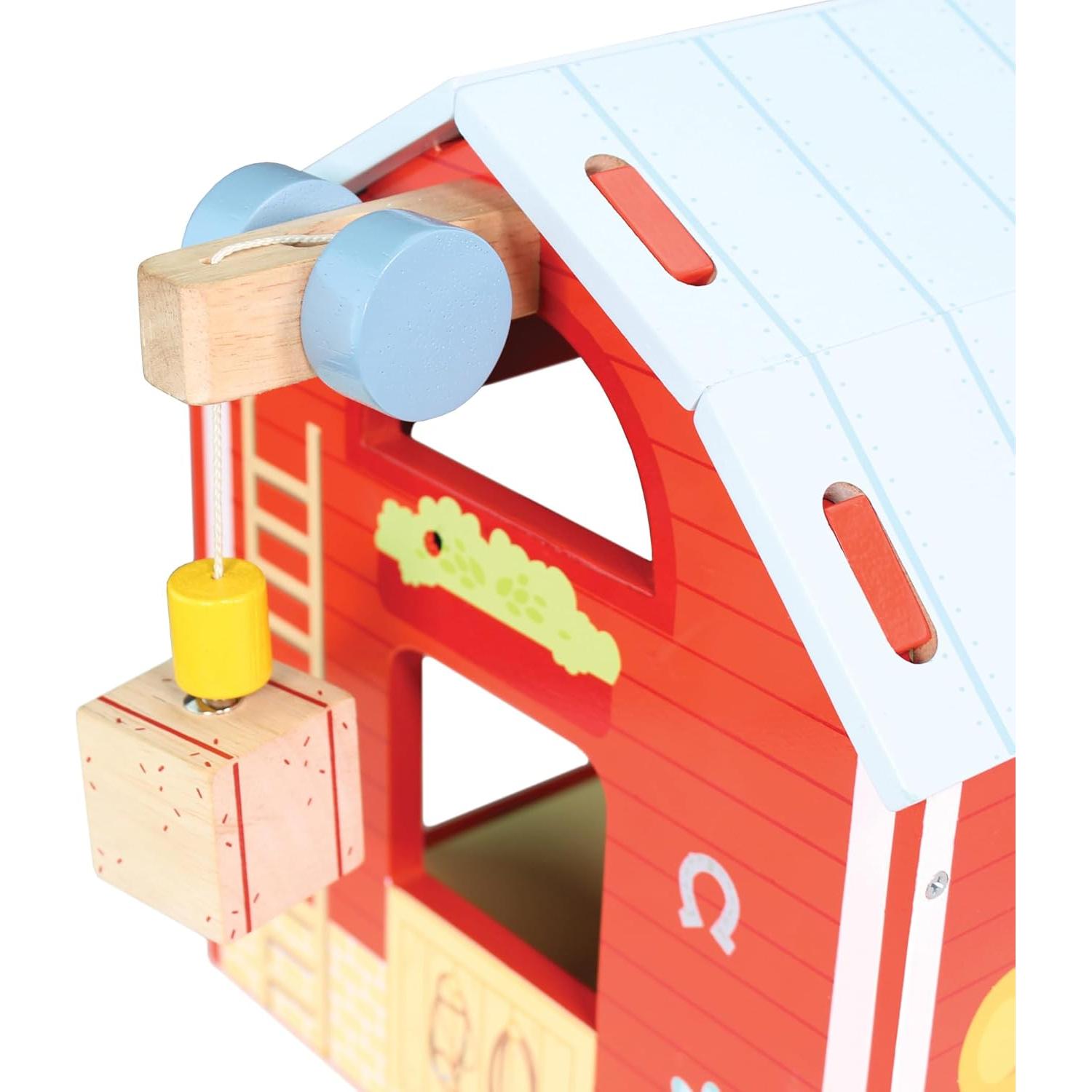 Juguete Educativo de Madera Granja Roja Le Toy Van 38x21cm