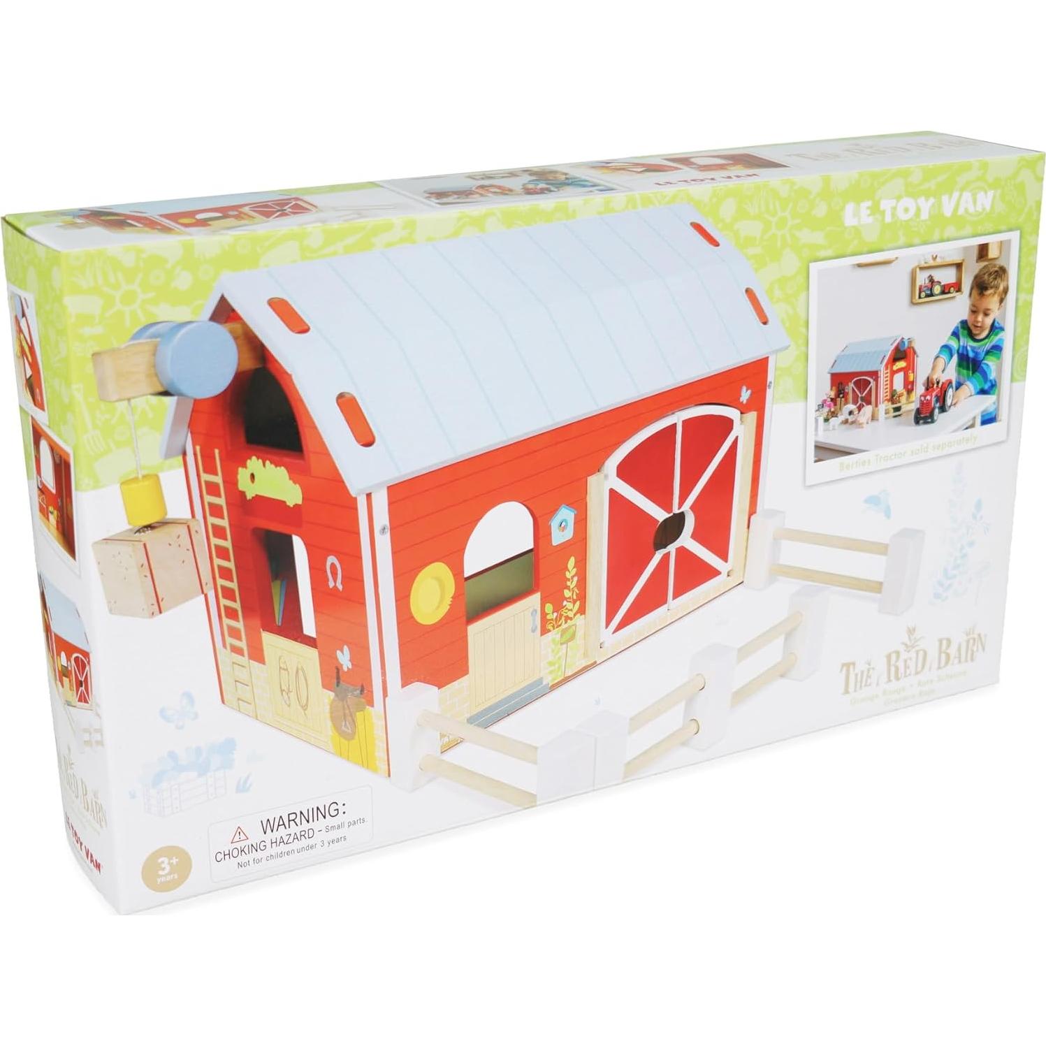 Juguete Educativo de Madera Granja Roja Le Toy Van 38x21cm