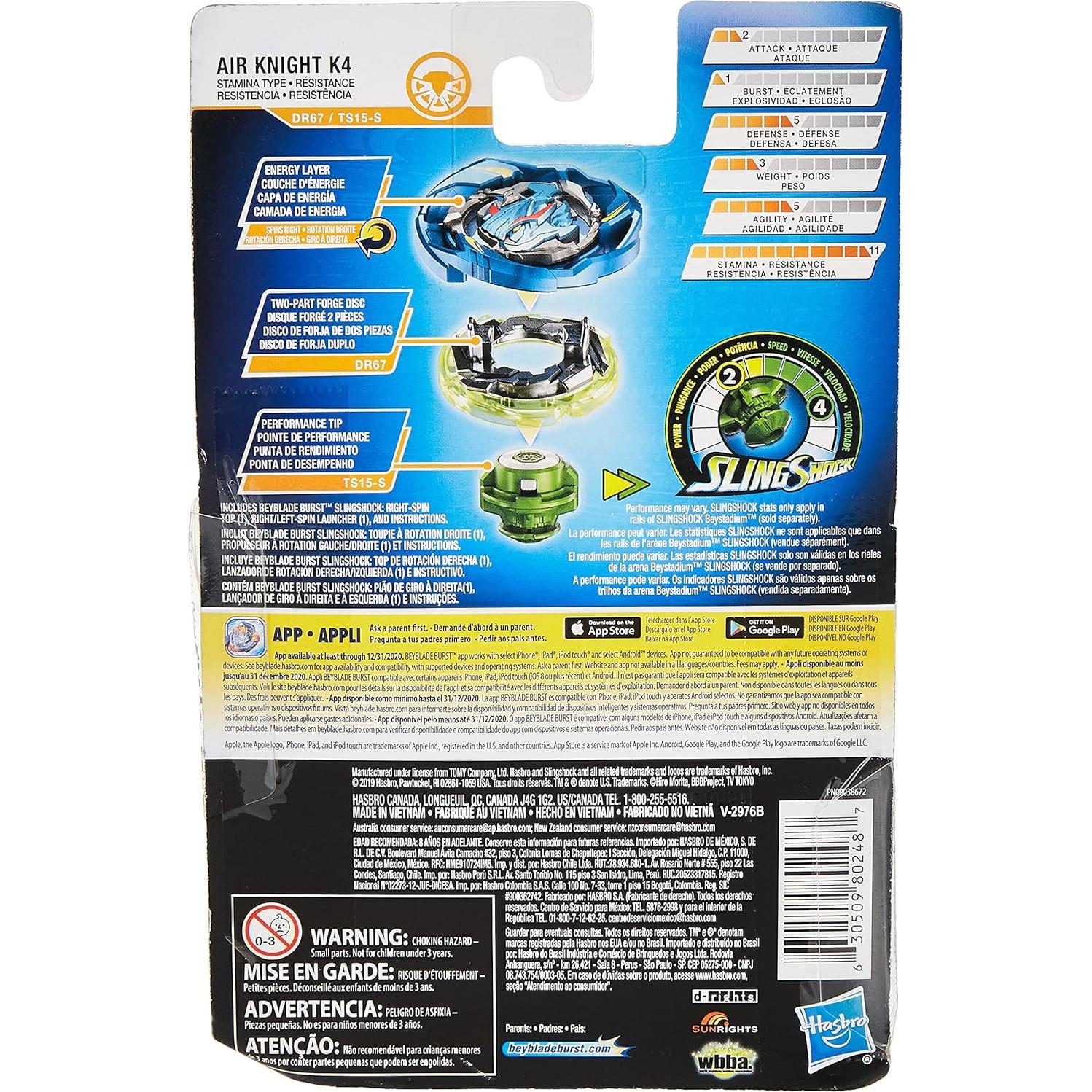 Beyblade K4 Knight Hasbro - Top de Batalla Personalizable