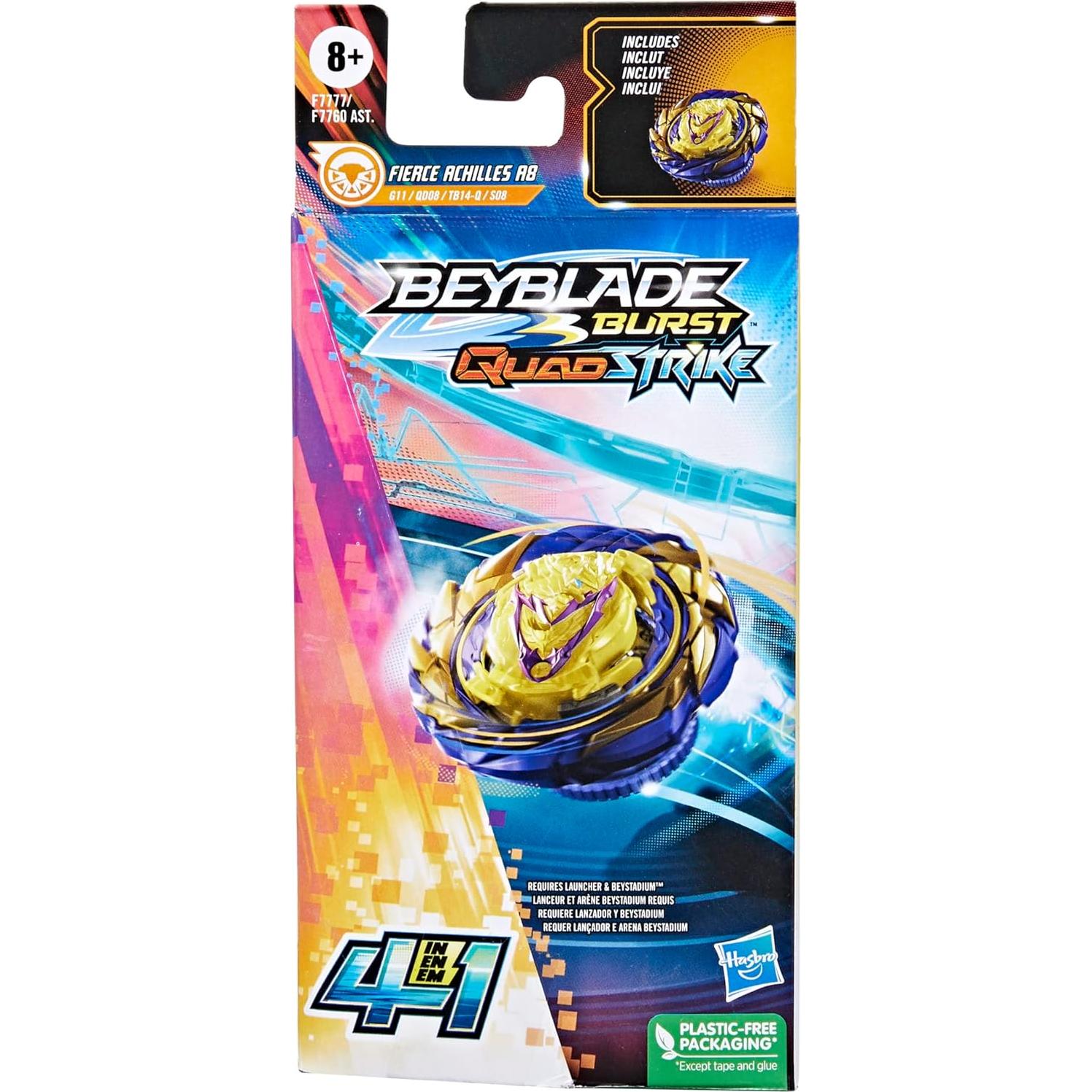 Beyblade Burst Quadstrike Fierce Achilles A8 4 en 1