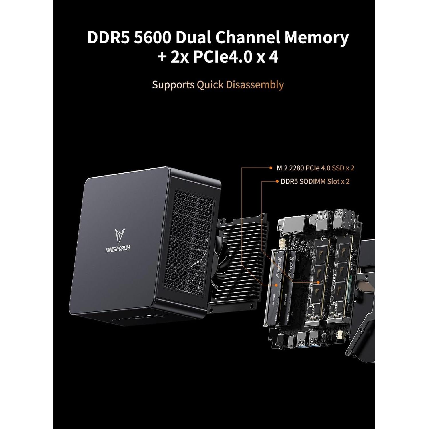 MINISFORUM UM890 Pro Mini PC Ryzen 9 64GB 1TB SSD 8K