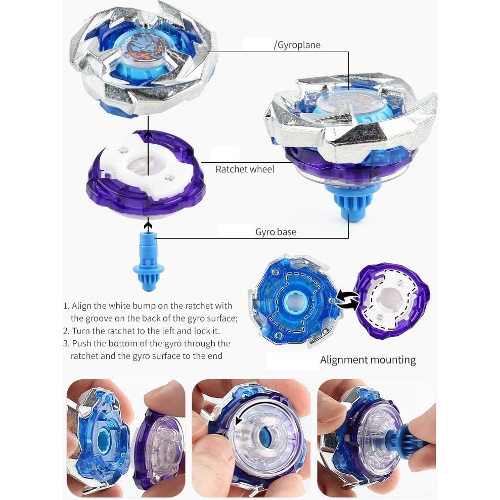 Juego de Giroscopios de Combate XIAODANYOUPIN 8 Giroscopios