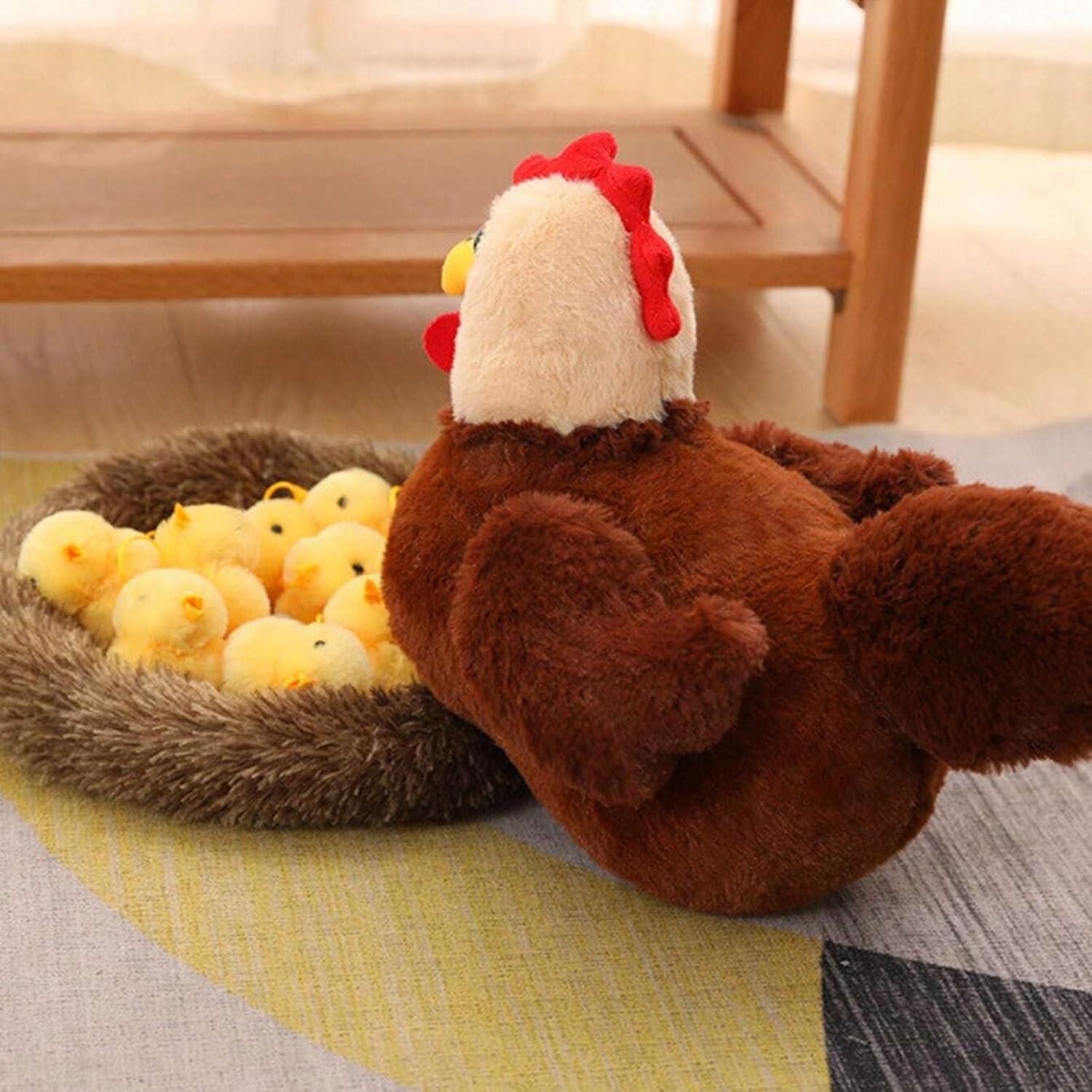 Set de Juguete de Peluche Gallina Madre 30 cm UNSNURNOCH