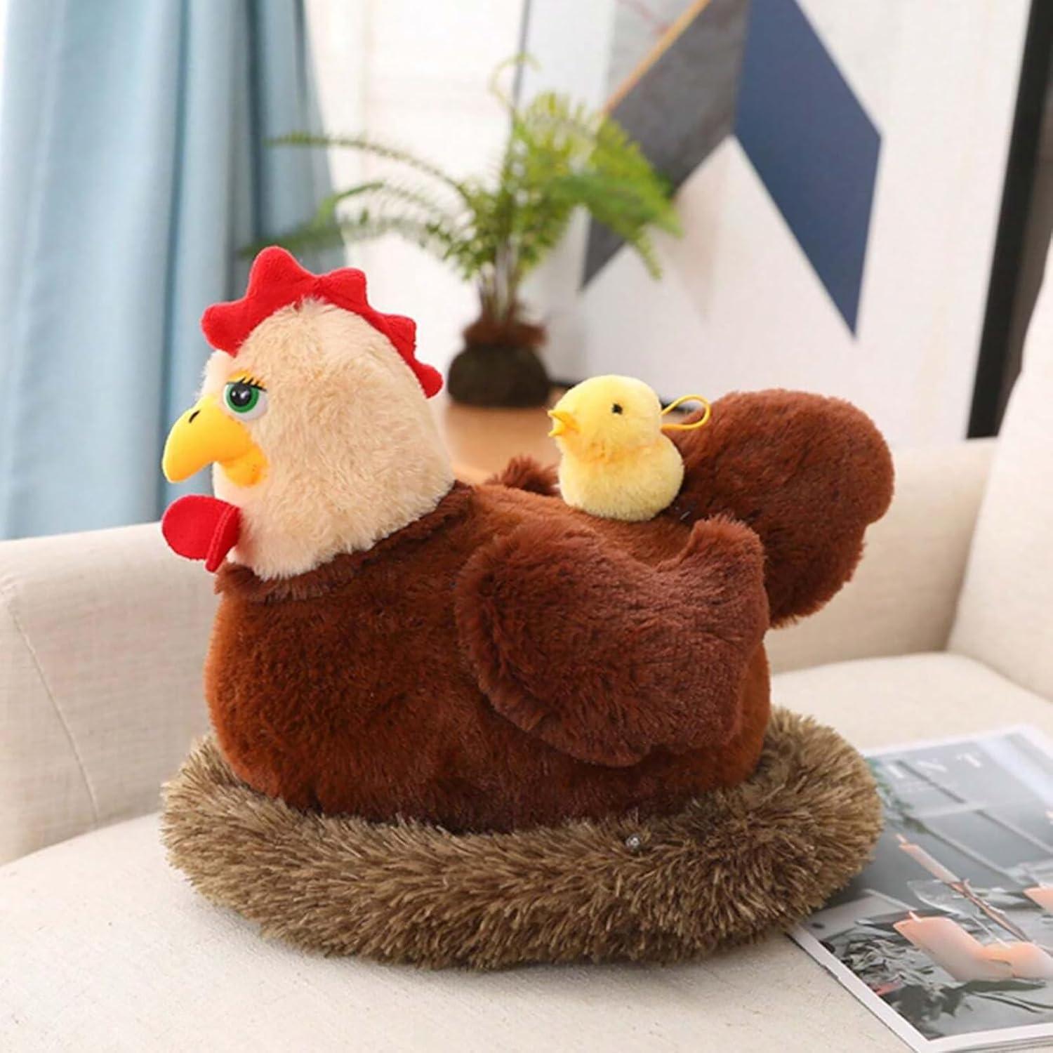 Set de Juguete de Peluche Gallina Madre 30 cm UNSNURNOCH