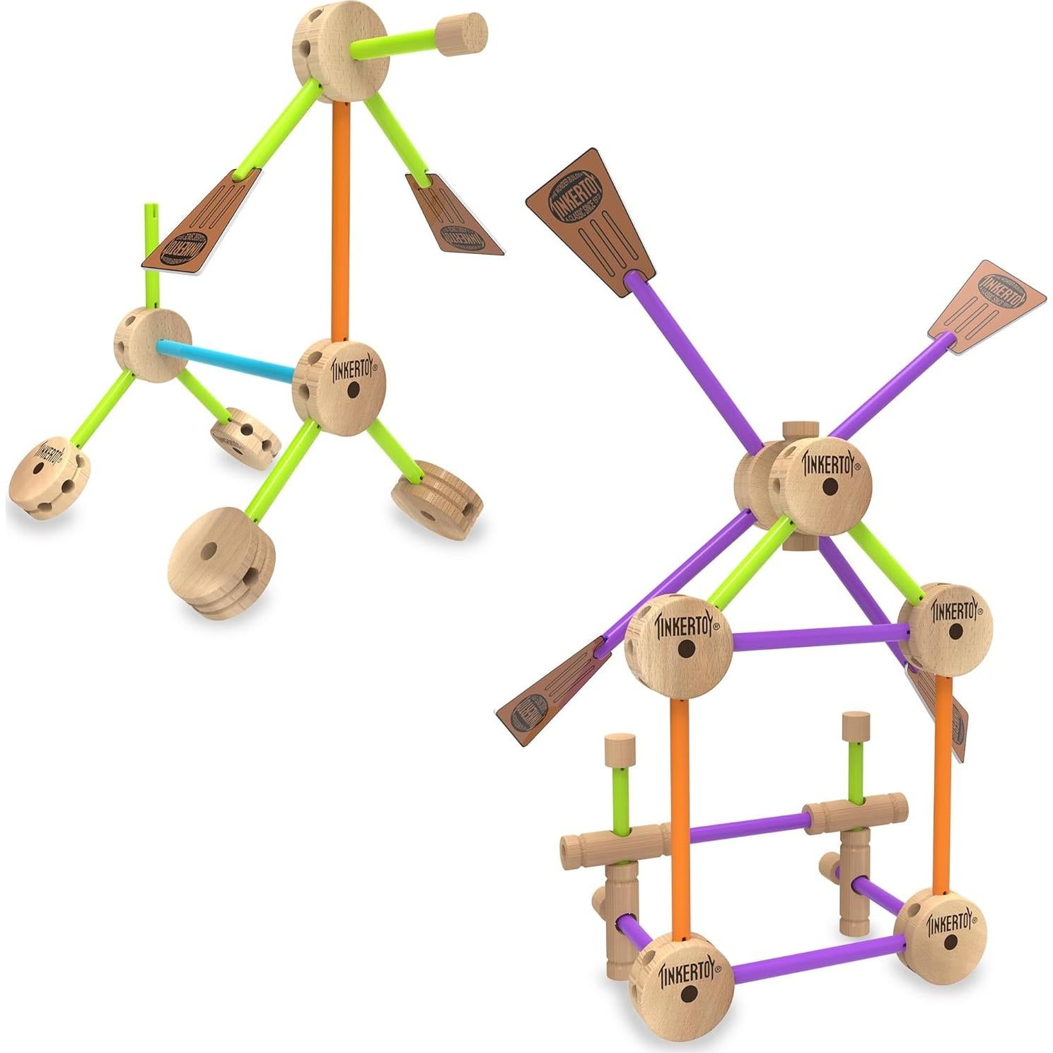 Juego de Construcción Retro TINKERTOY - 50 Piezas en Lata