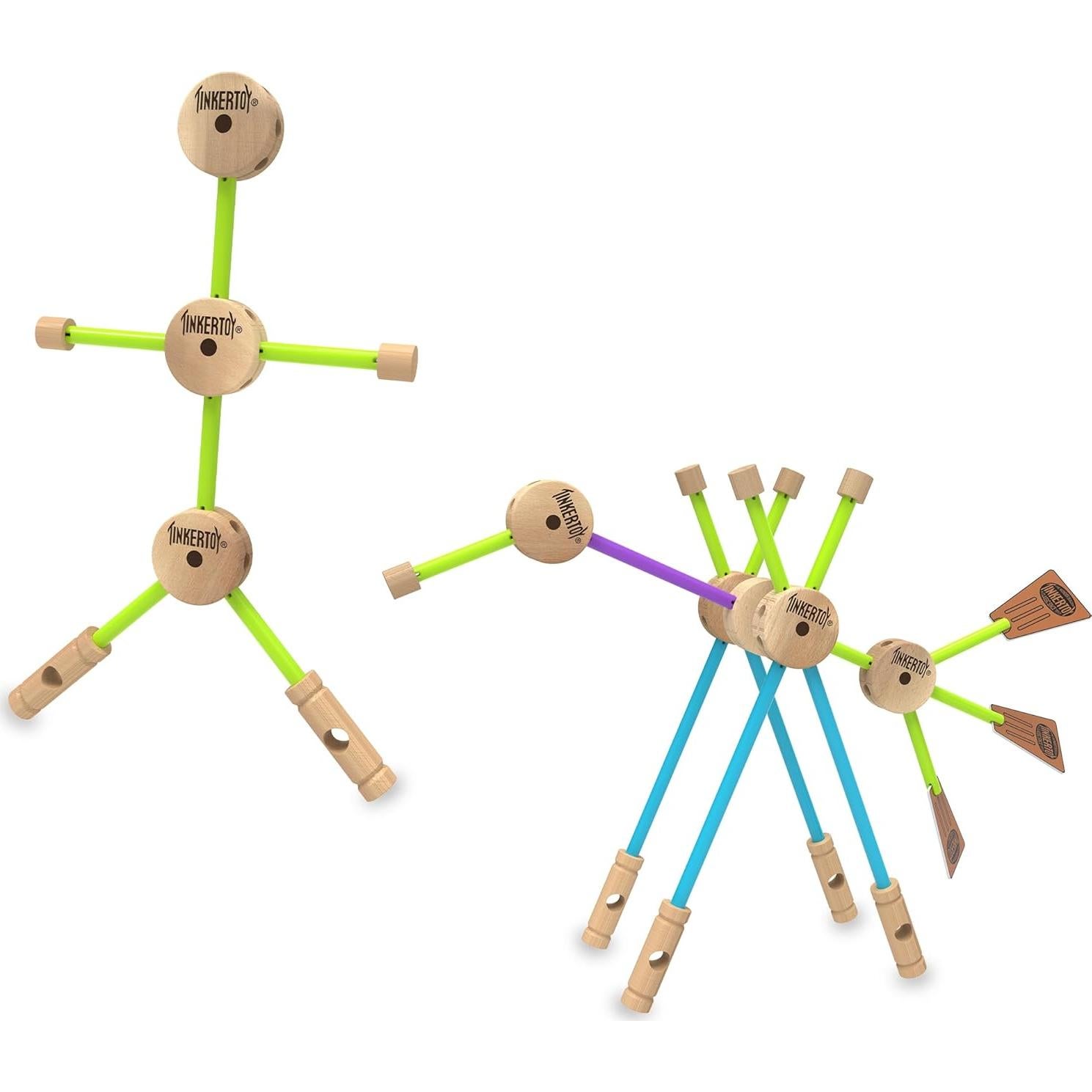 Juego de Construcción Retro TINKERTOY - 50 Piezas en Lata