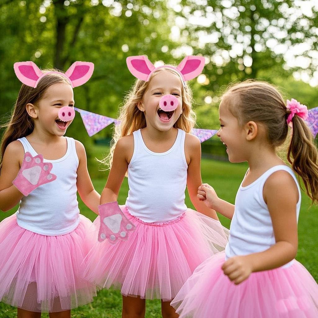 Disfraz Infantil Cerdo Rosa Kirei Sui con Tutu y Diadema