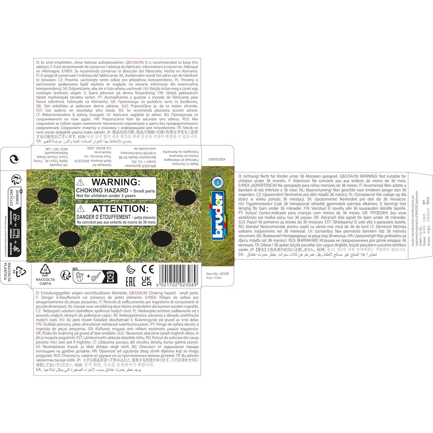 Vaca Bruder 1:16 - Juguete Realista para Niños