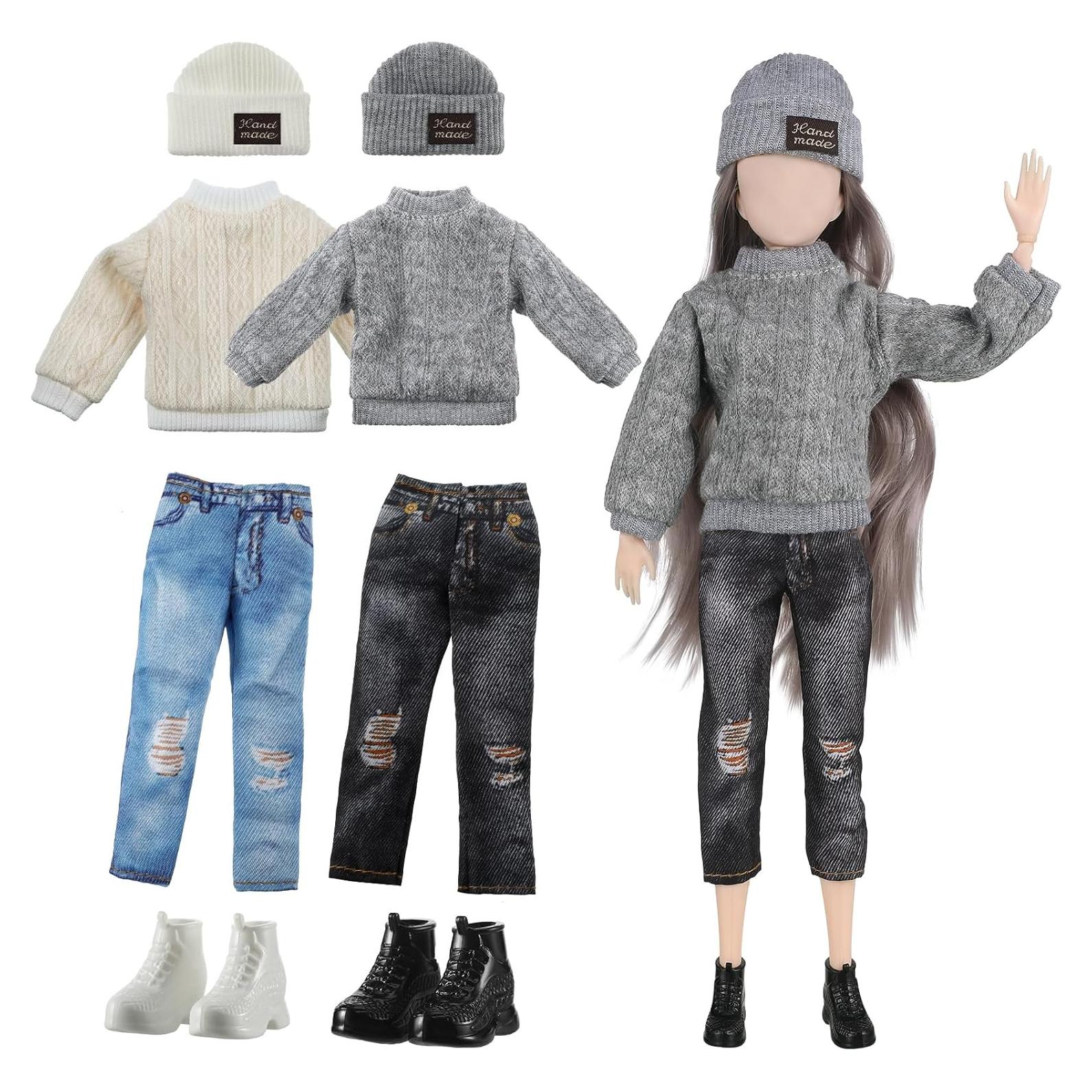 Ropa de Muñeca Bencailor 8 Pcs Accesorios Invierno 30 cm