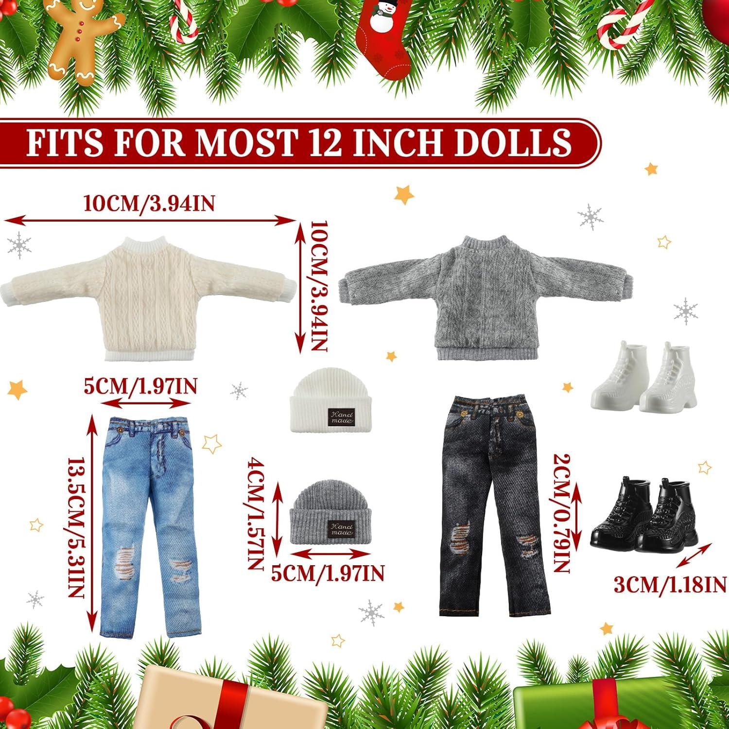 Ropa de Muñeca Bencailor 8 Pcs Accesorios Invierno 30 cm