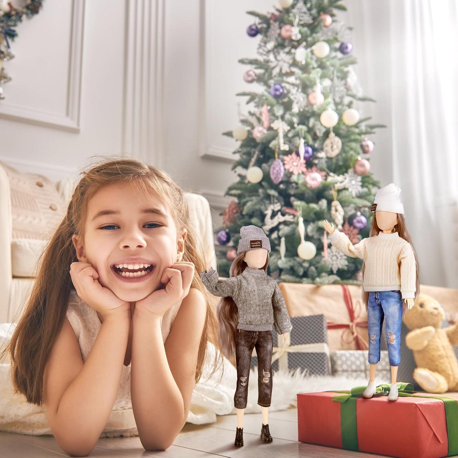 Ropa de Muñeca Bencailor 8 Pcs Accesorios Invierno 30 cm