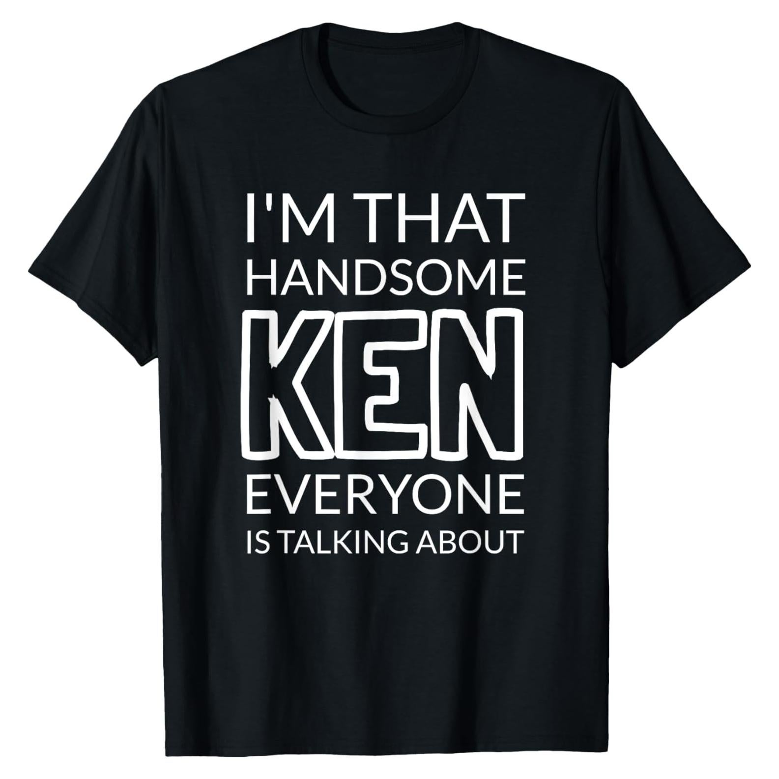 Camiseta Hombre Soy Ese KEN Atractivo Negro Pequeño