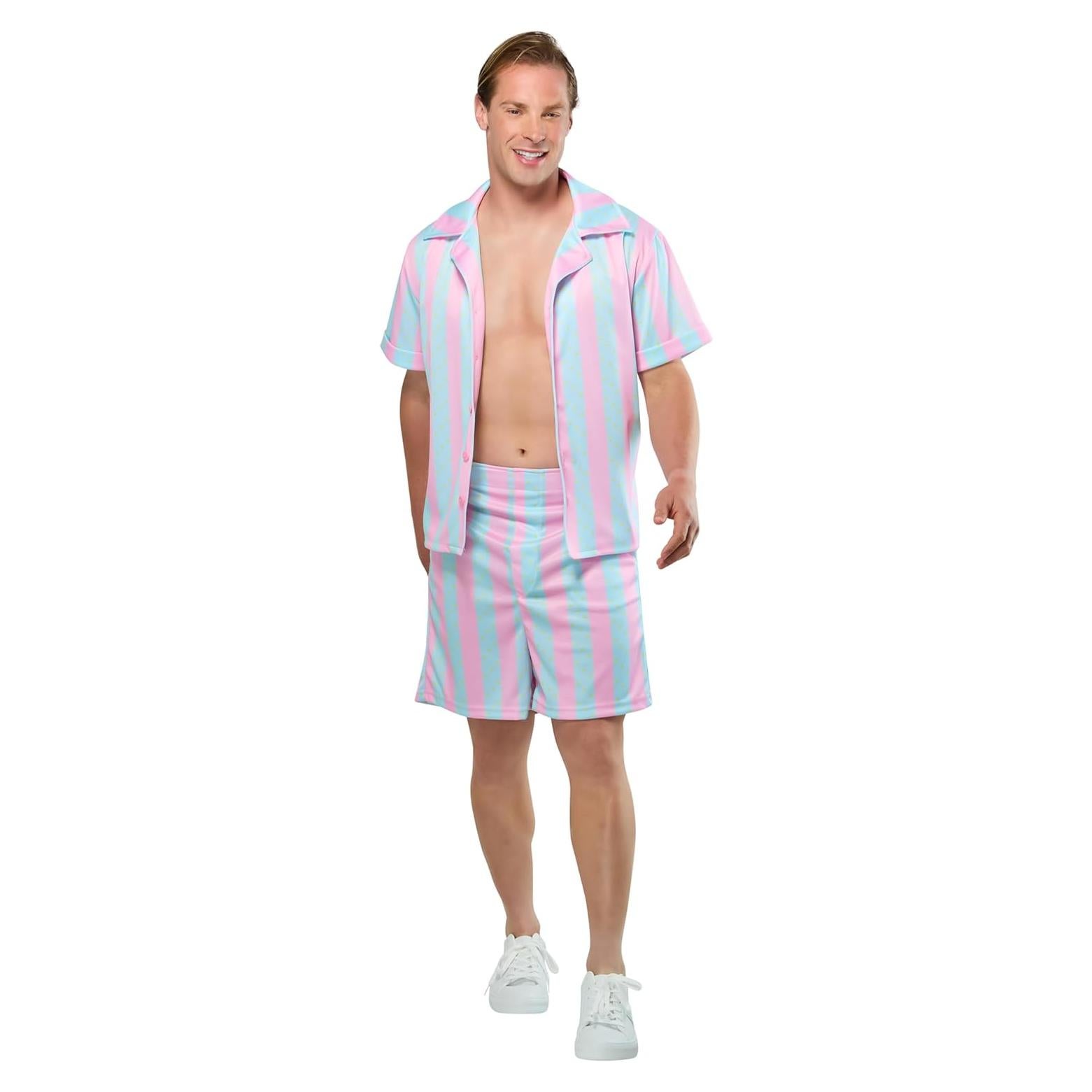 Disfraz de Ken de Playa Rubies para Hombre Adulto - Rosa y Azul