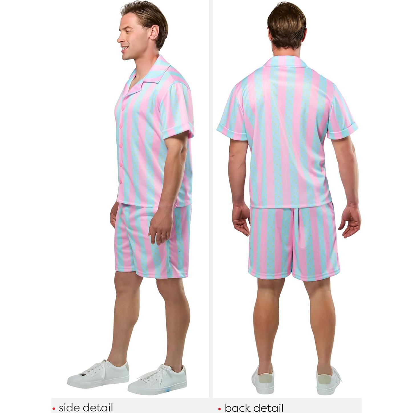 Disfraz de Ken de Playa Rubies para Hombre Adulto - Rosa y Azul