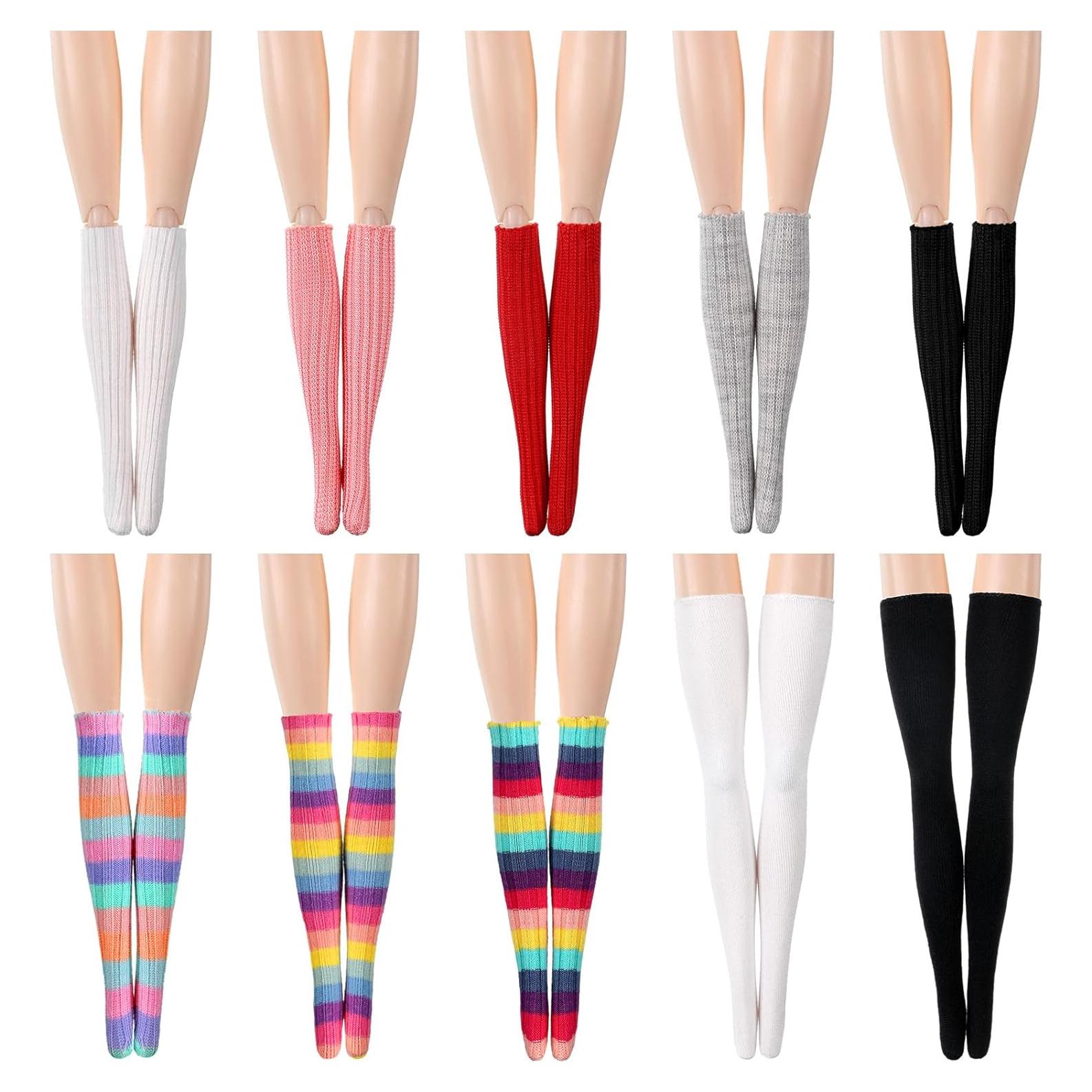 Medias de Encaje para Muñecas Sotiff 10 Pares Estilo Groovy
