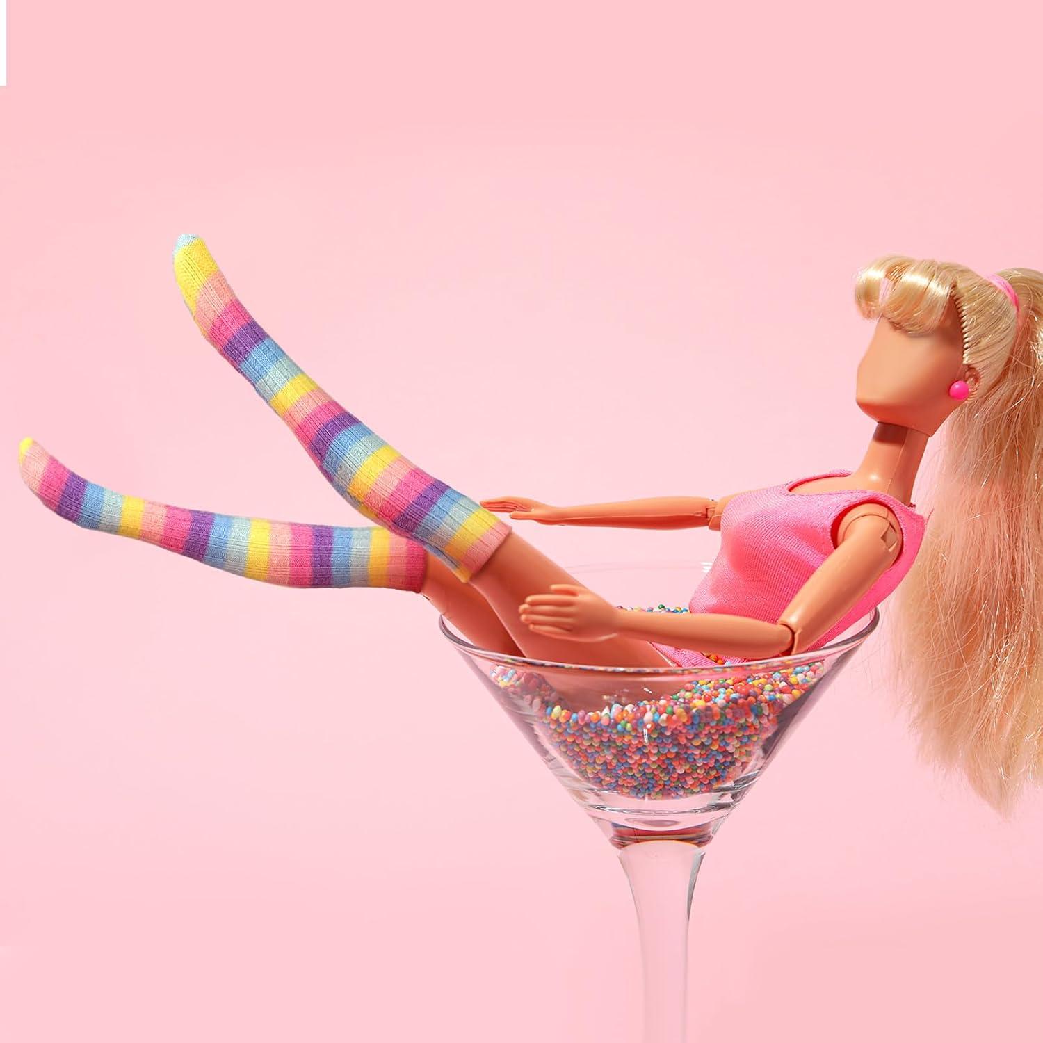 Medias de Encaje para Muñecas Sotiff 10 Pares Estilo Groovy