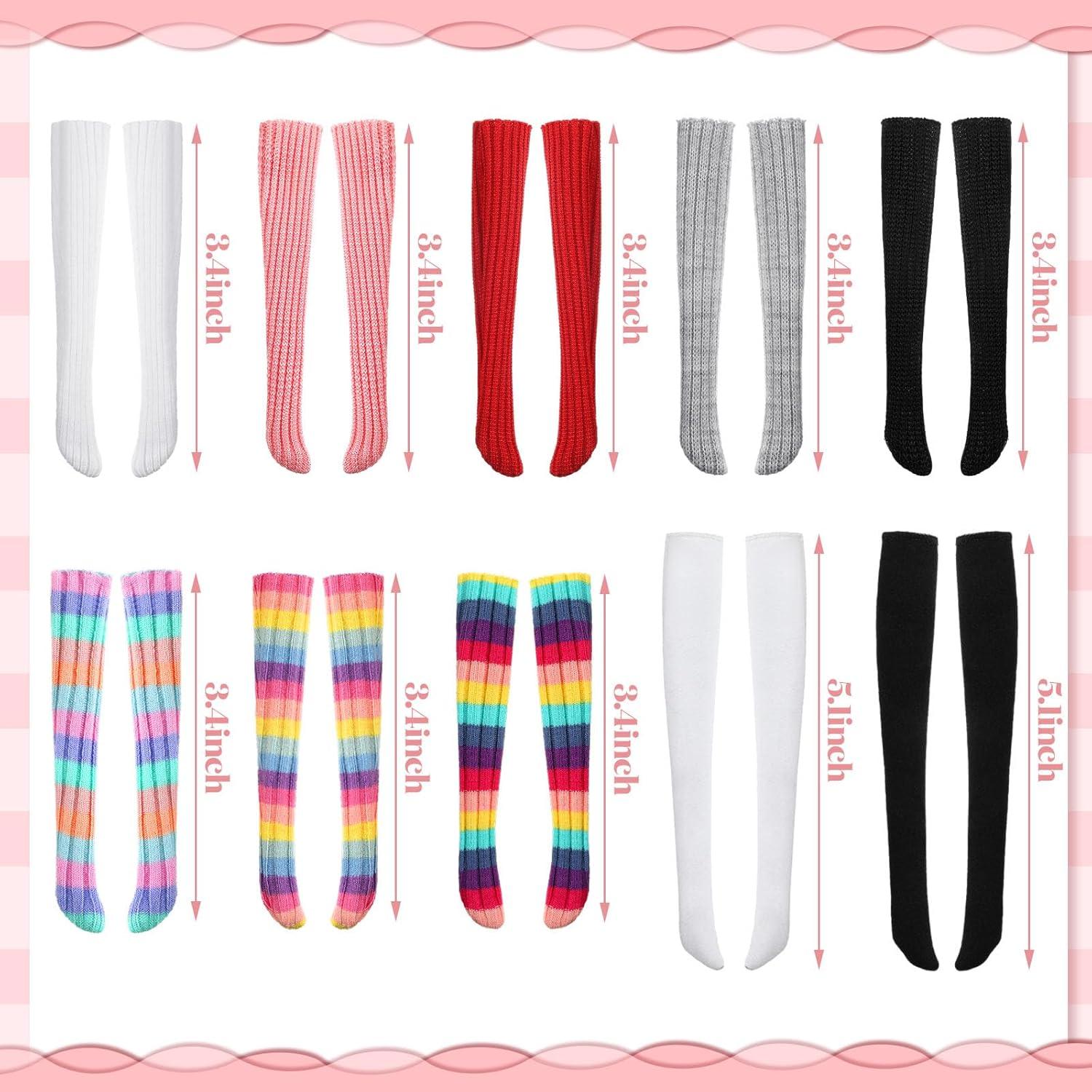 Medias de Encaje para Muñecas Sotiff 10 Pares Estilo Groovy