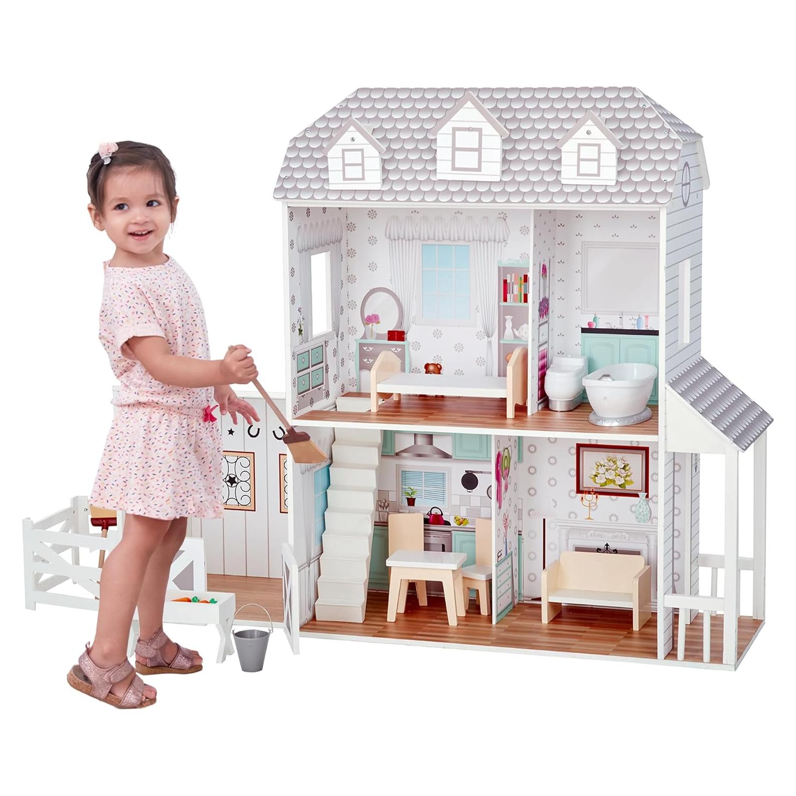 Casa de Muñecas de Madera Teamson Kids Dreamland 2 Pisos