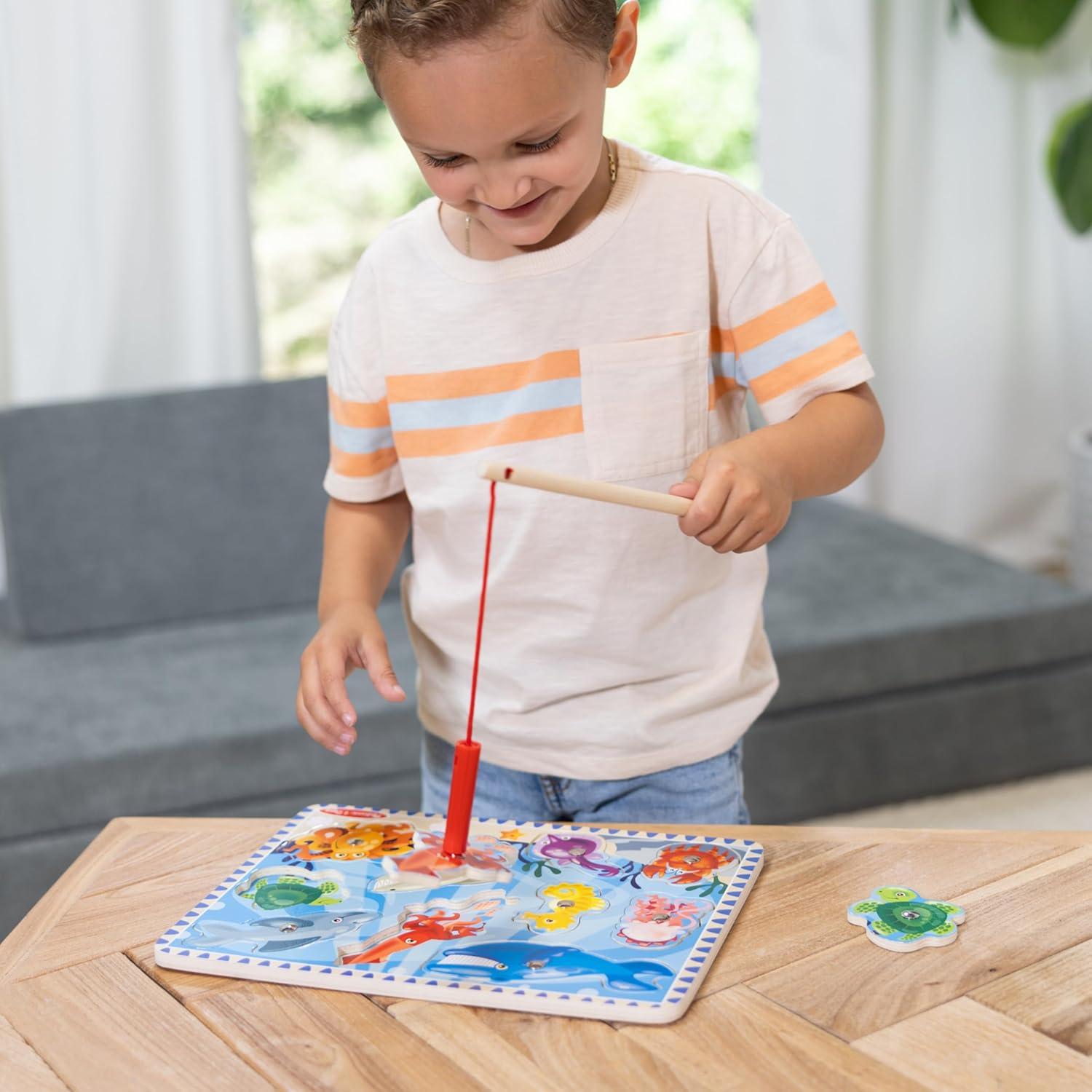 Juego de Pesca Magnético de Madera Melissa & Doug 10 Piezas