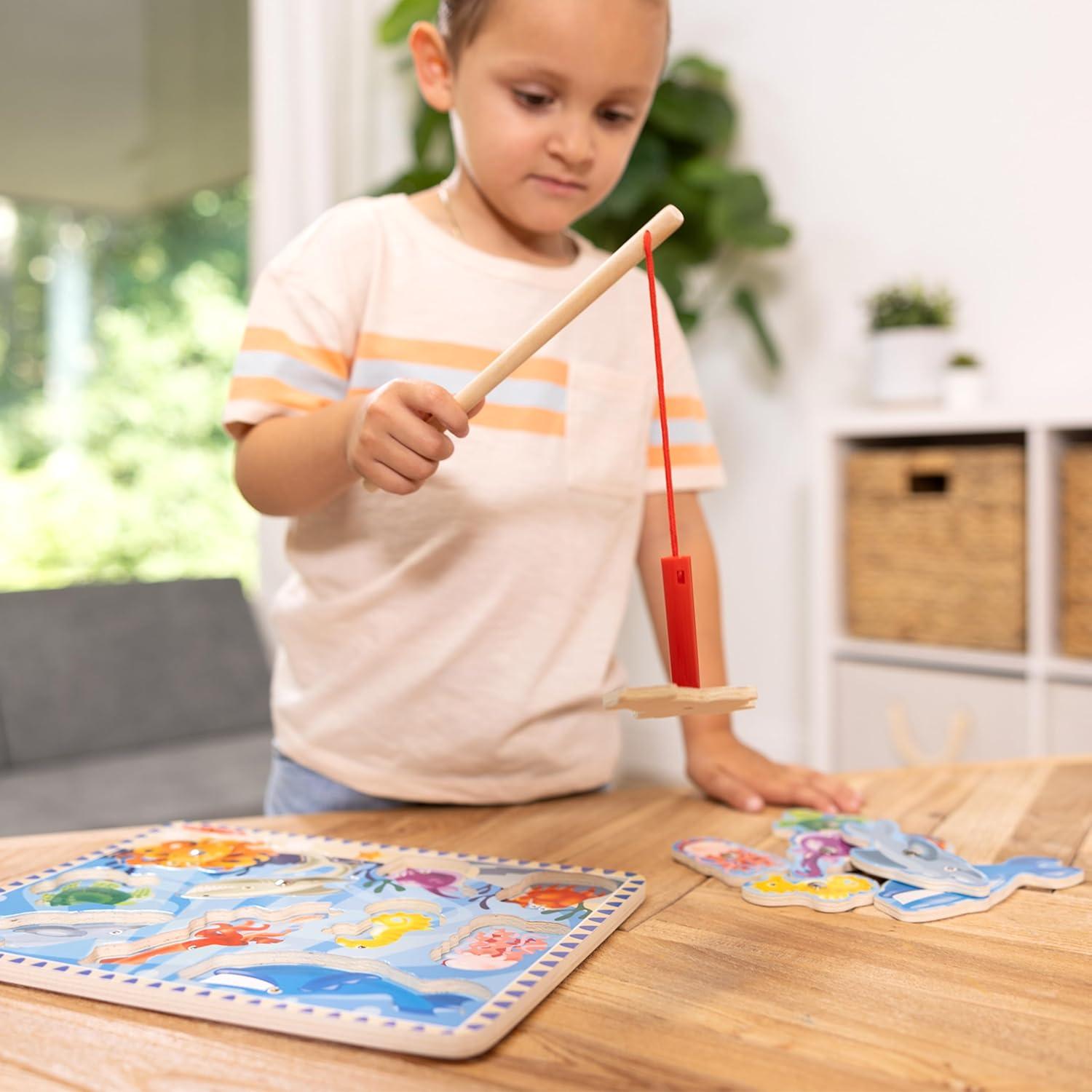 Juego de Pesca Magnético de Madera Melissa & Doug 10 Piezas