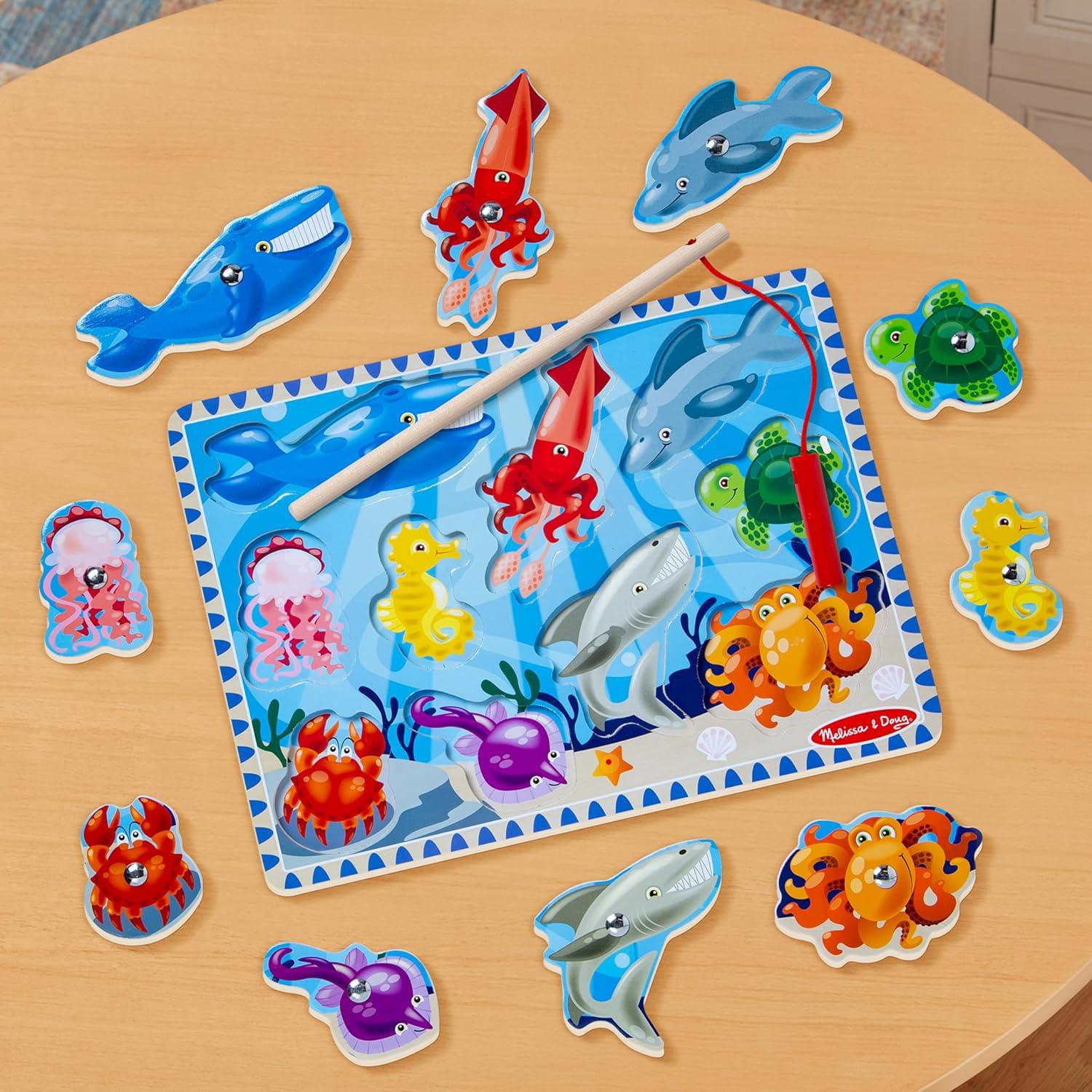 Juego de Pesca Magnético de Madera Melissa & Doug 10 Piezas