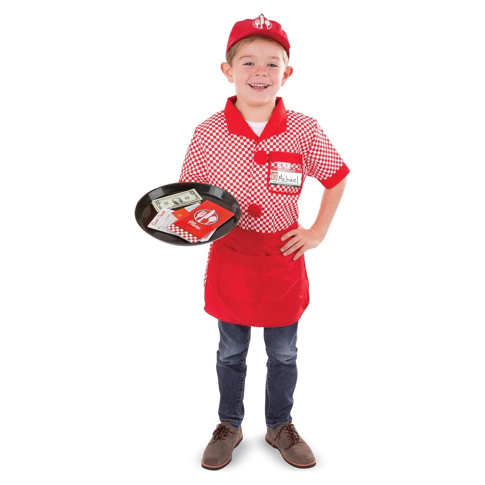 Disfraz de Servidor de Restaurante Melissa & Doug para Niños 3-6 Años