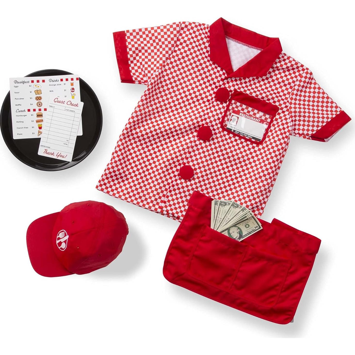 Disfraz de Servidor de Restaurante Melissa & Doug para Niños 3-6 Años
