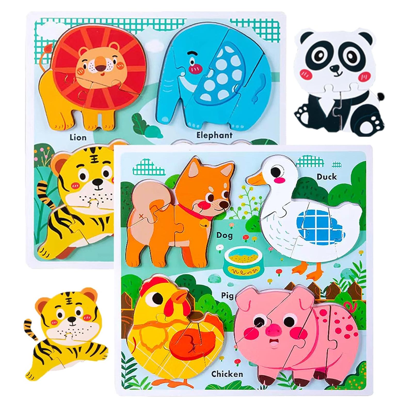 Rompecabezas de Madera de Animales HT HONOR 30x30 cm