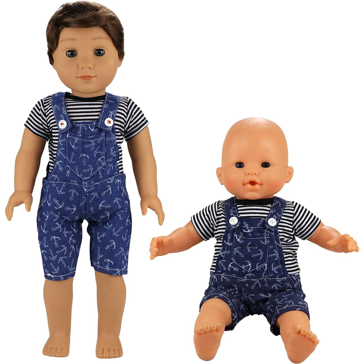 Ropa de Muñeca Niño BARWA 6 Conjuntos 14-46 cm