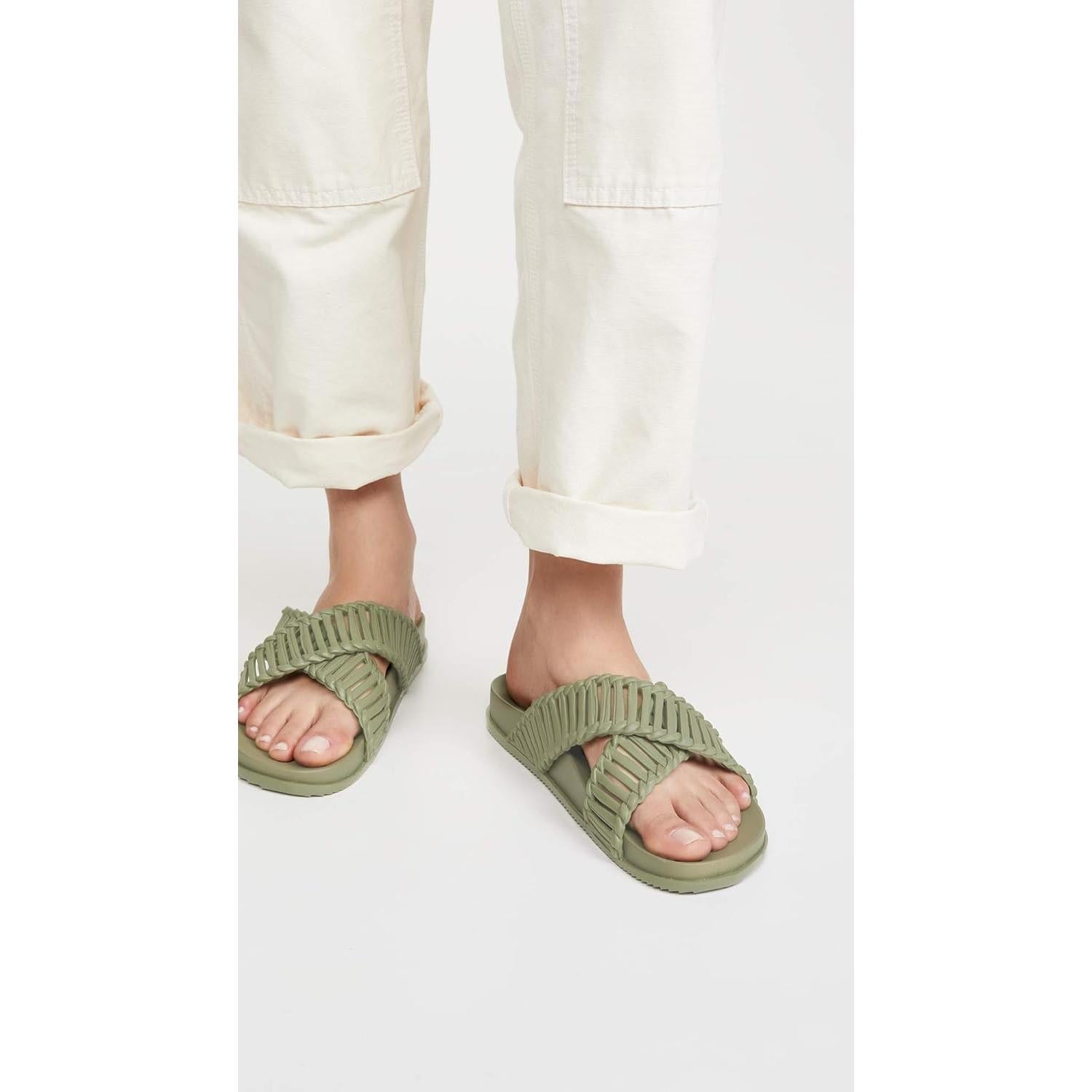 Deslizadores Melissa Cosmic II Mujeres Musgo Verde 5 Medio