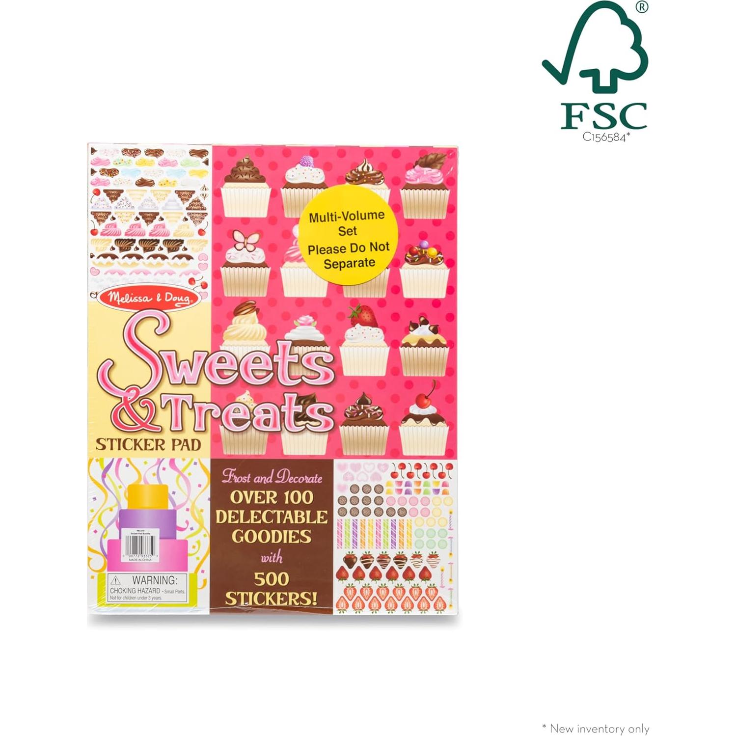 Paquete de Stickers Melissa & Doug - 3 Cuadernos Temáticos