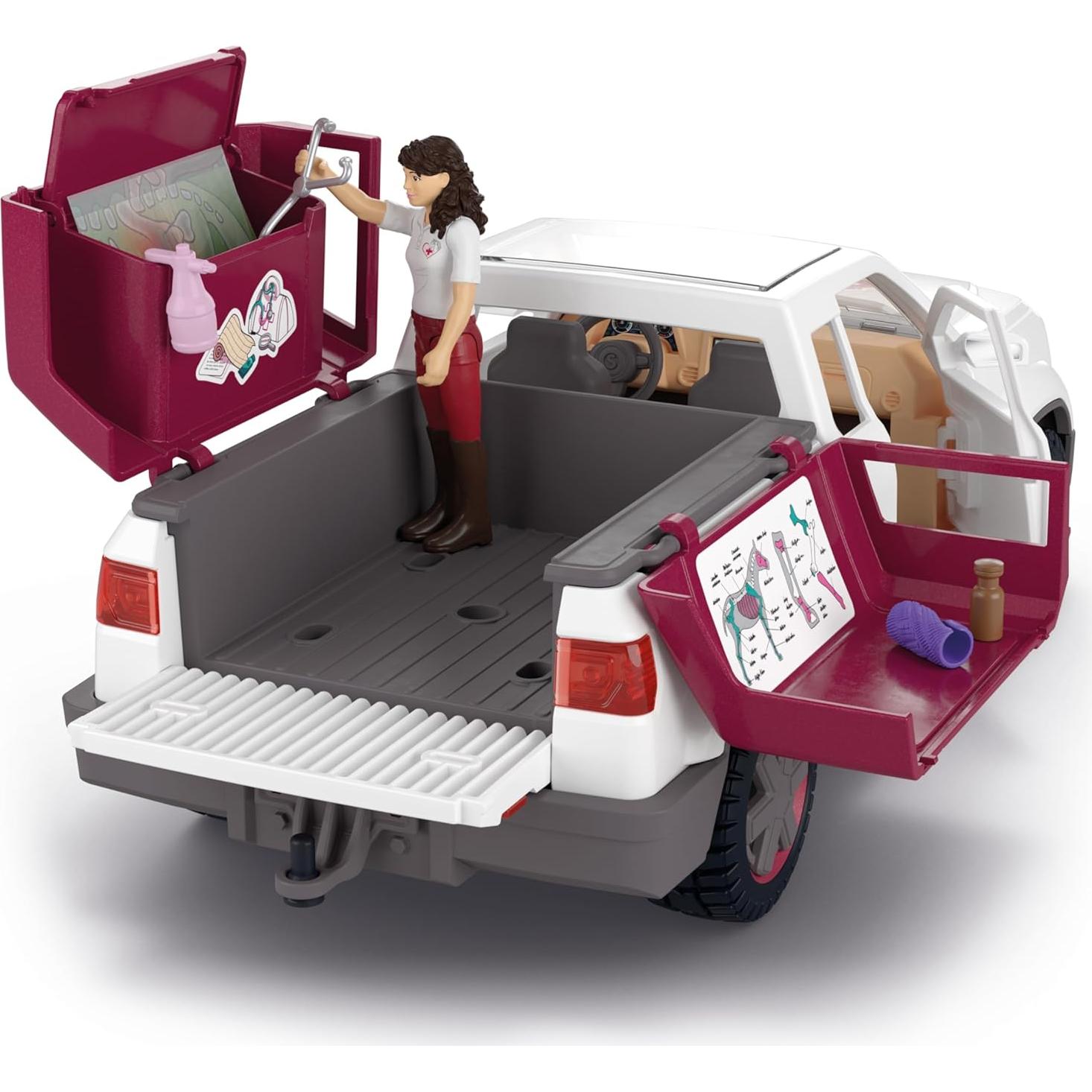 Juego Veterinario Móvil Schleich 90 Piezas con Remolque