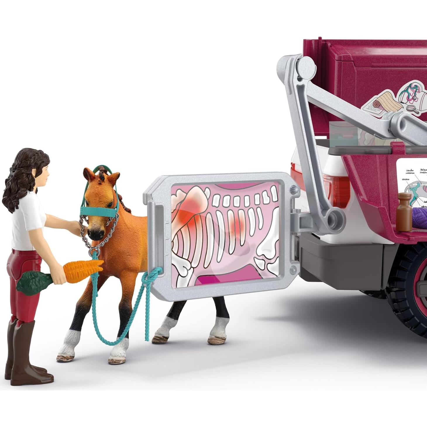 Juego Veterinario Móvil Schleich 90 Piezas con Remolque