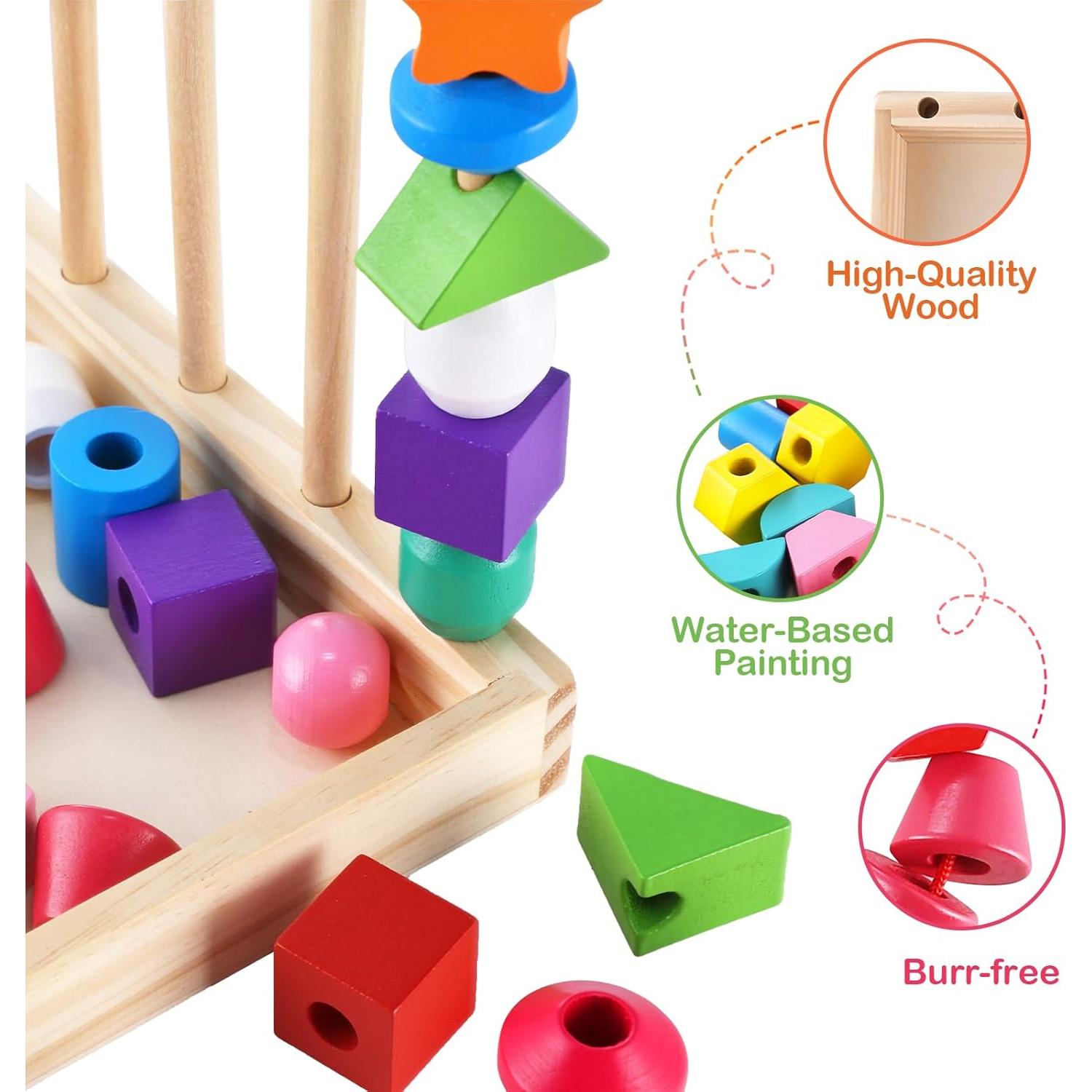 Juego de Secuenciación de Perlas Montessori Gserin 22x16 cm