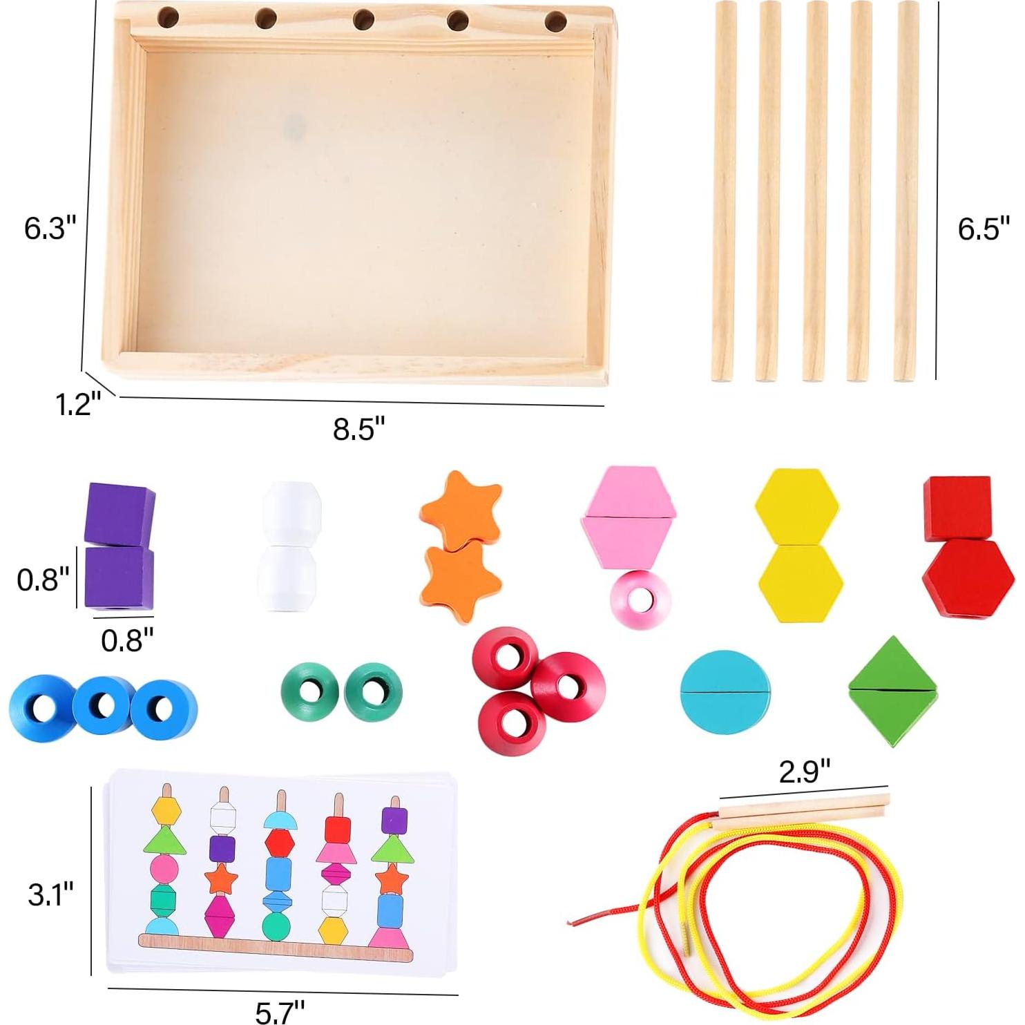 Juego de Secuenciación de Perlas Montessori Gserin 22x16 cm