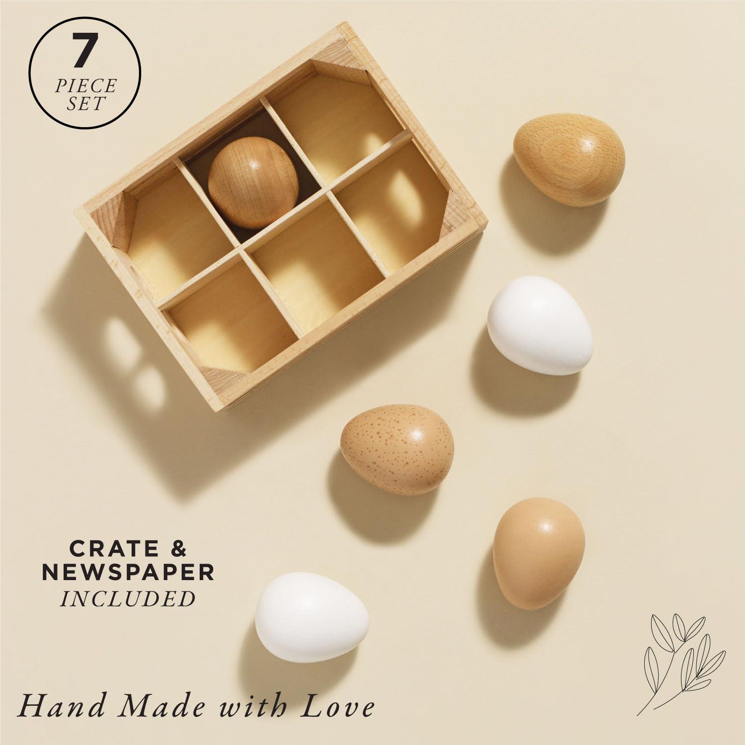 Mercado de Madera Le Toy Van con 6 Huevos y Caja