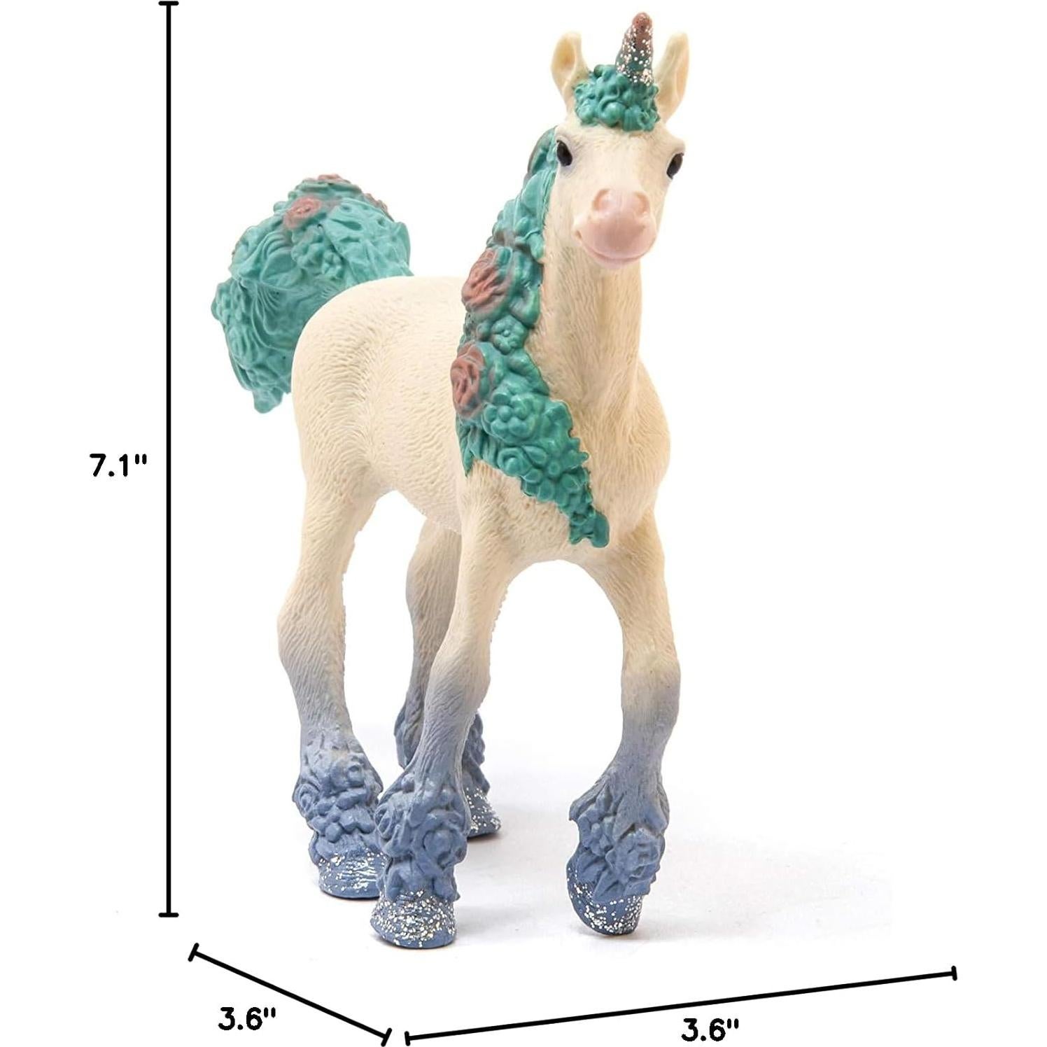 Figura de Juguete Potrillo Unicornio Flor Schleich 9x18cm 5+