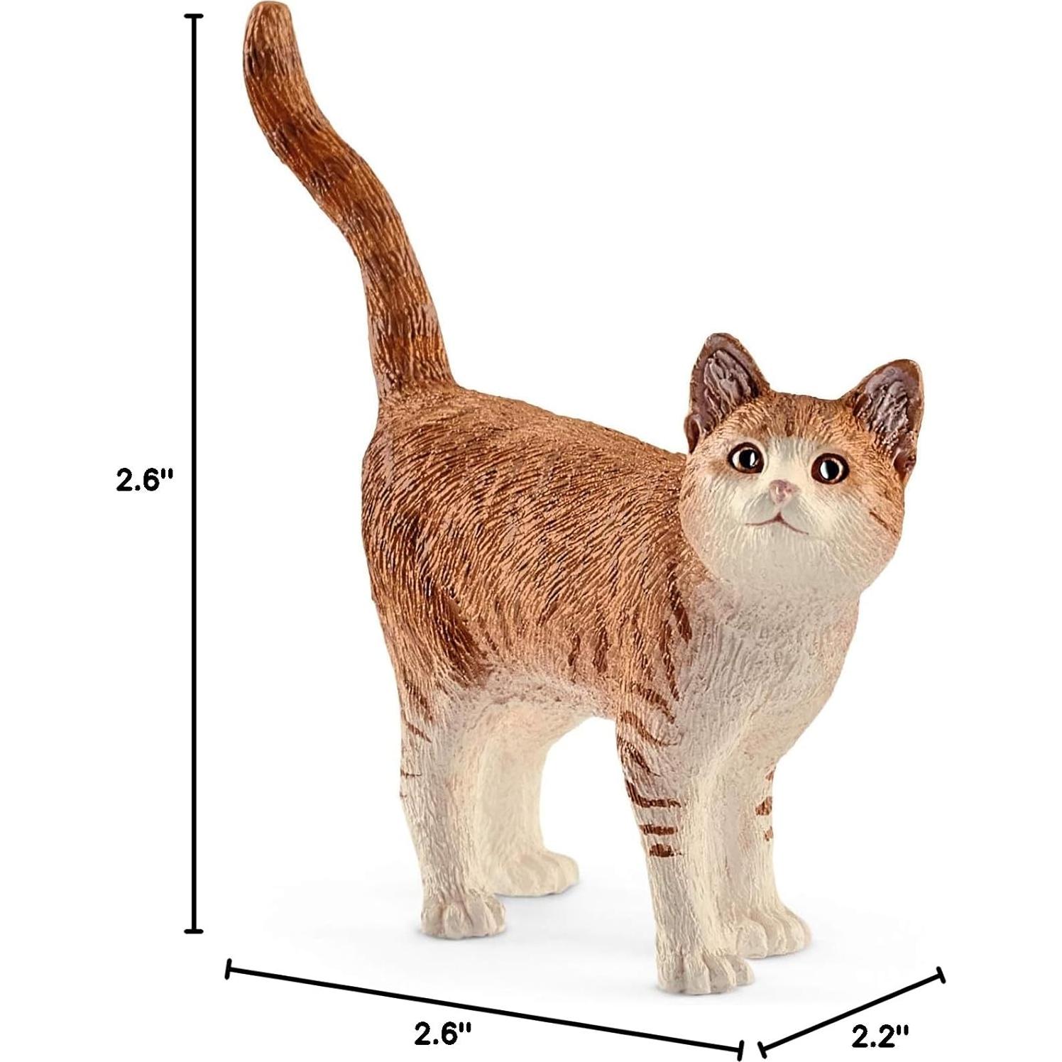 Figura de Gato Atigrado Schleich - Mundo de Granja 6.6 cm