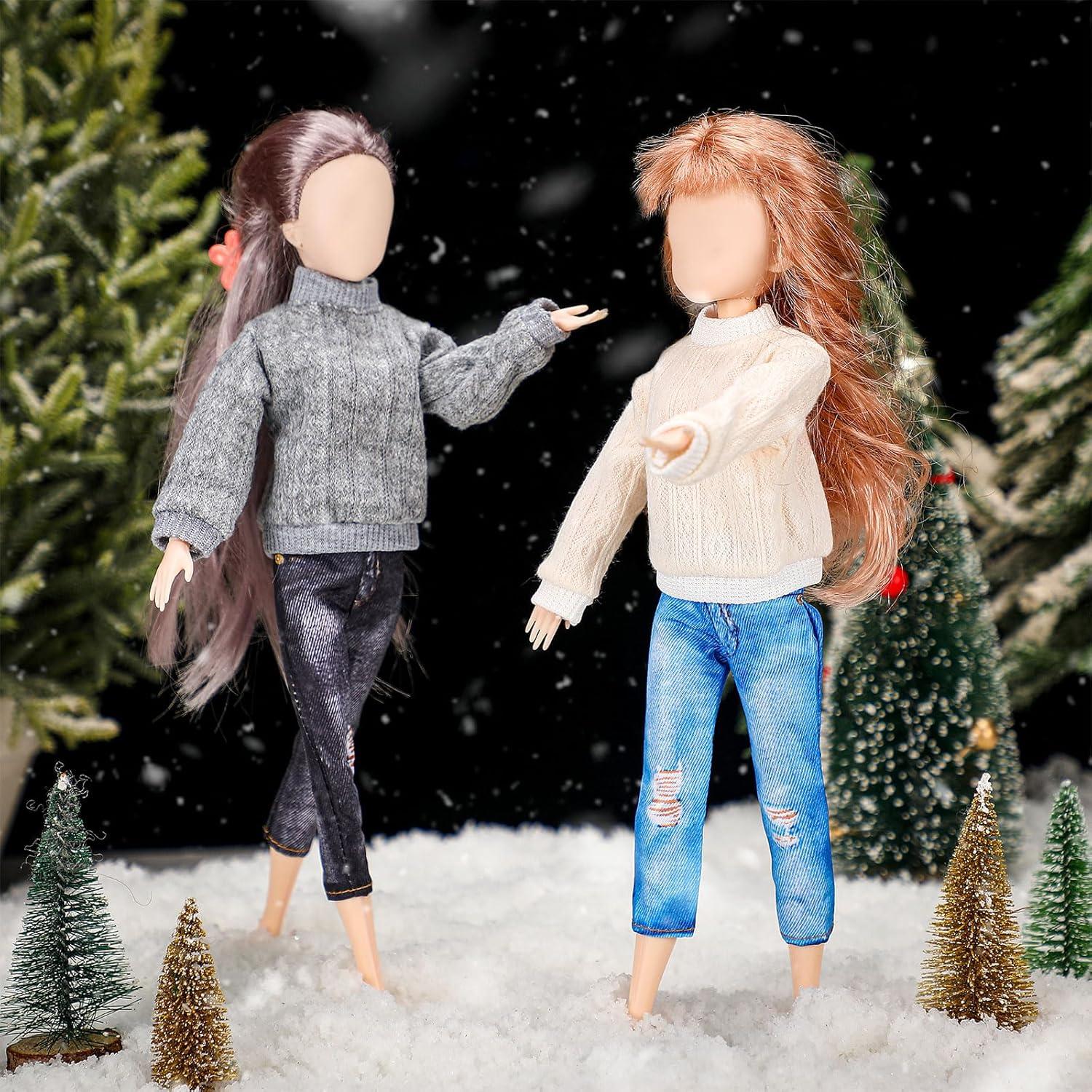 Bencailor 8 Piezas Ropa para Muñecas 29.21 cm Suéter y Pantalones