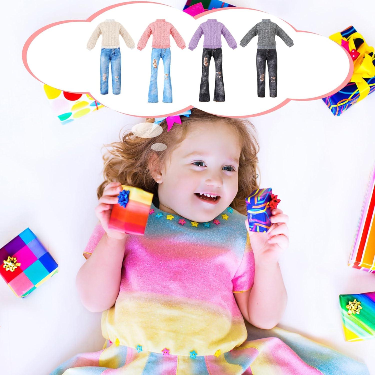 Bencailor 8 Piezas Ropa para Muñecas 29.21 cm Suéter y Pantalones