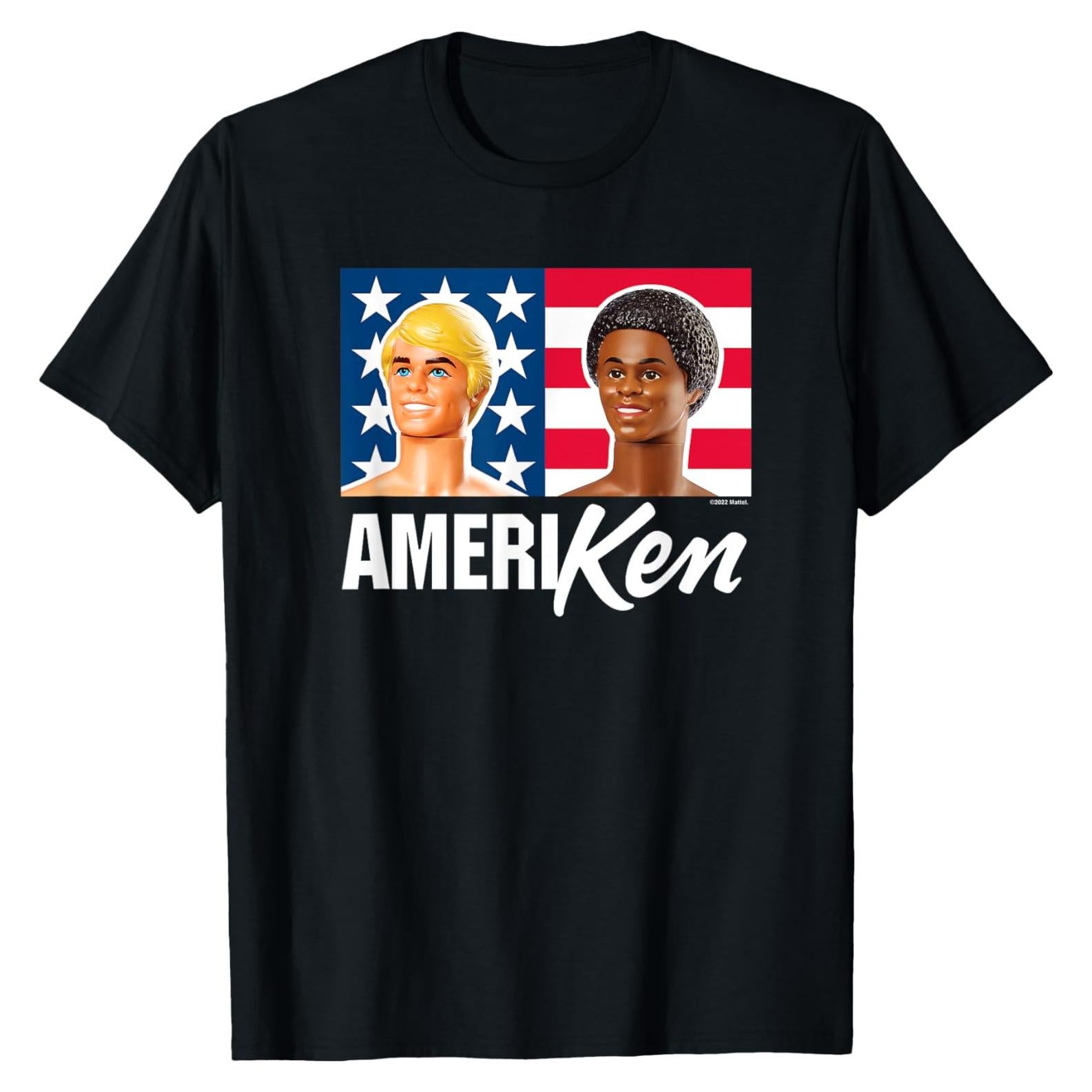 Camiseta gráfica Barbie Ameri-Ken unisex negro pequeño