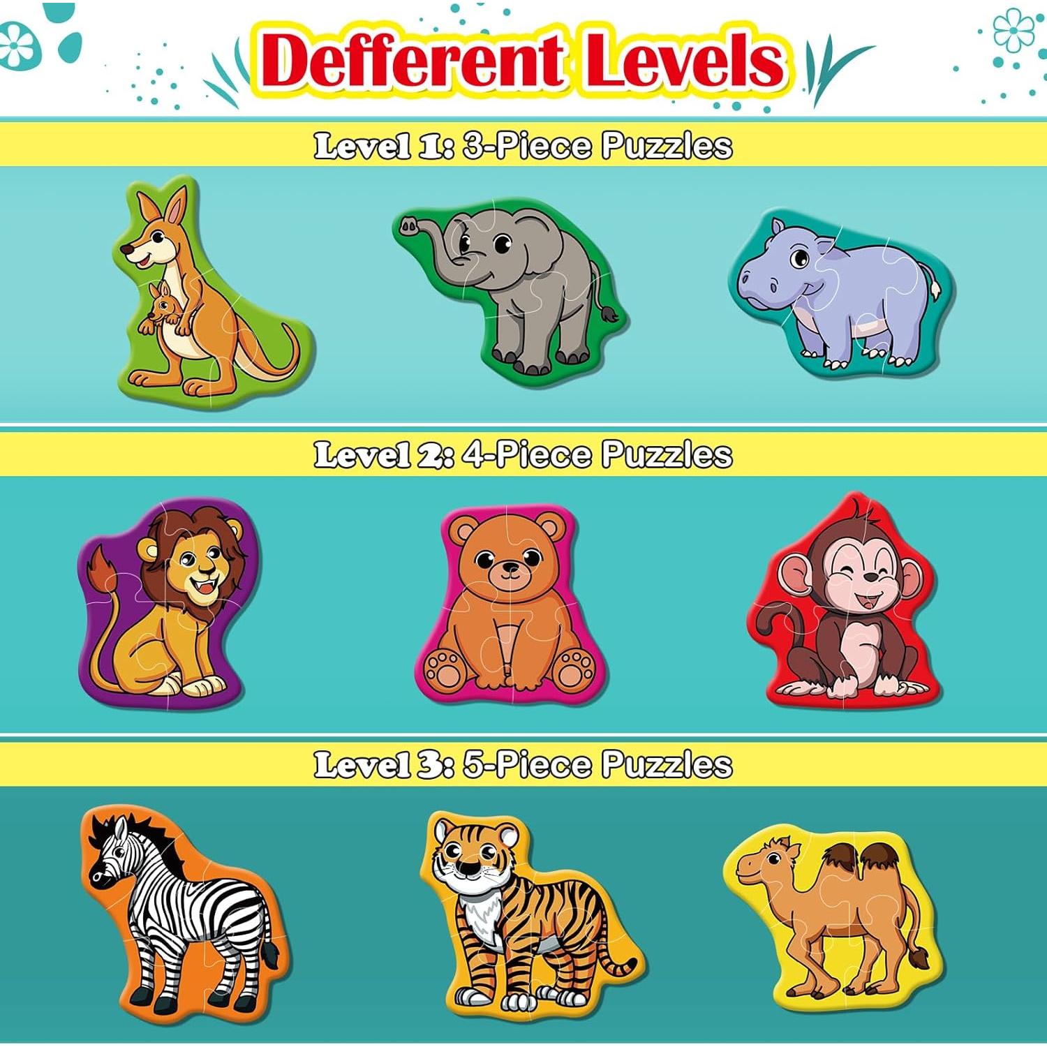 Rompecabezas Educativo de Animales Broytain 9 Piezas 3 Años+