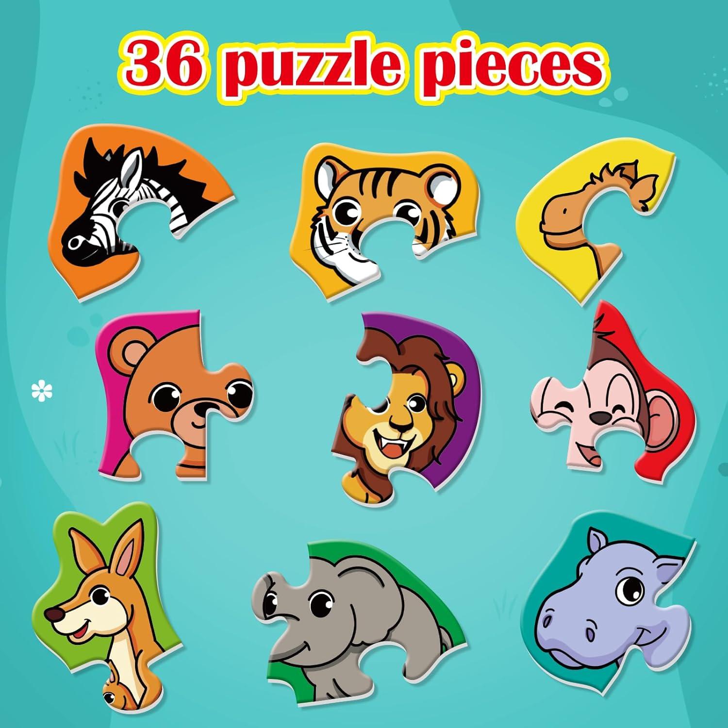 Rompecabezas Educativo de Animales Broytain 9 Piezas 3 Años+