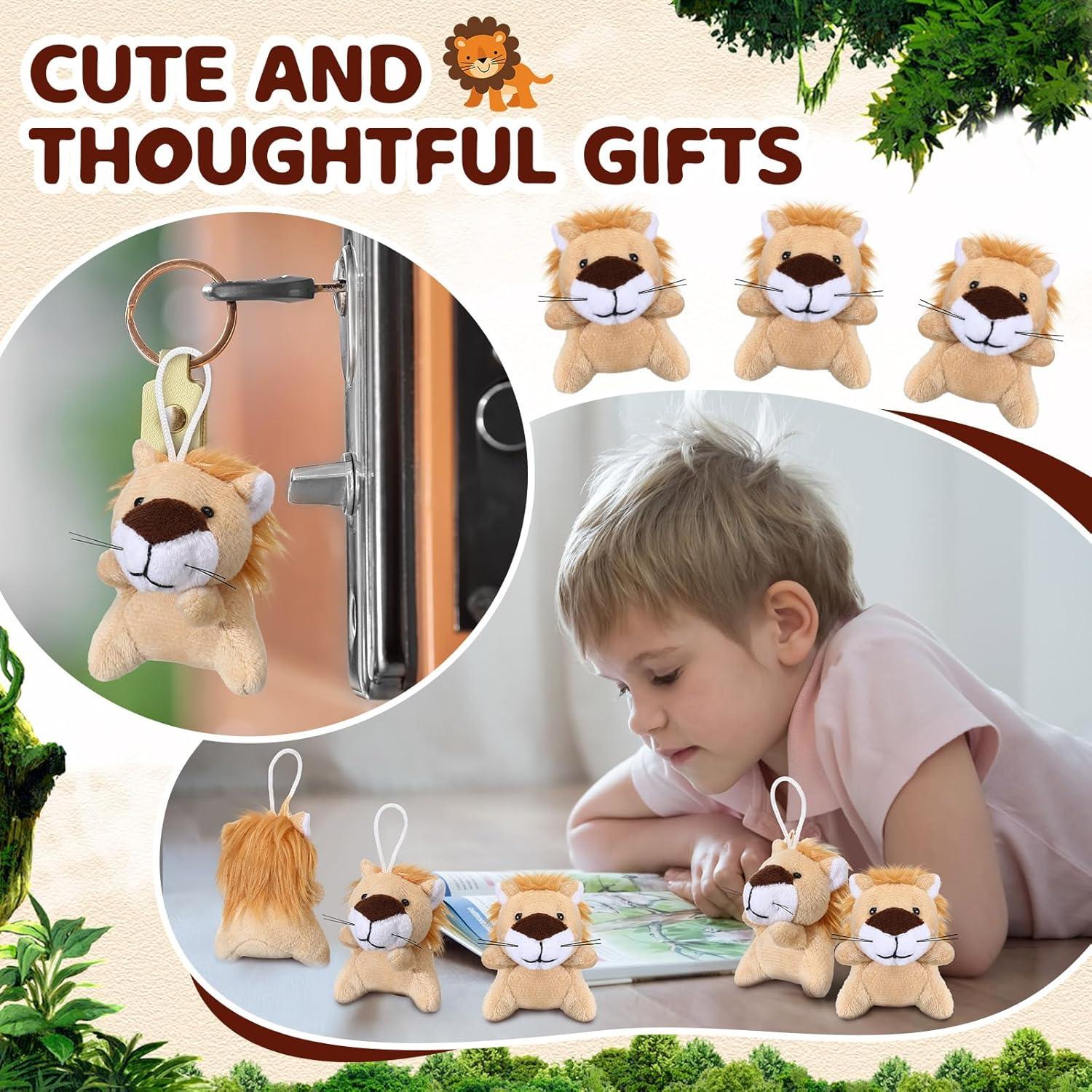 Shappy 100 Mini Juguetes de Peluche León 6.5x5 cm