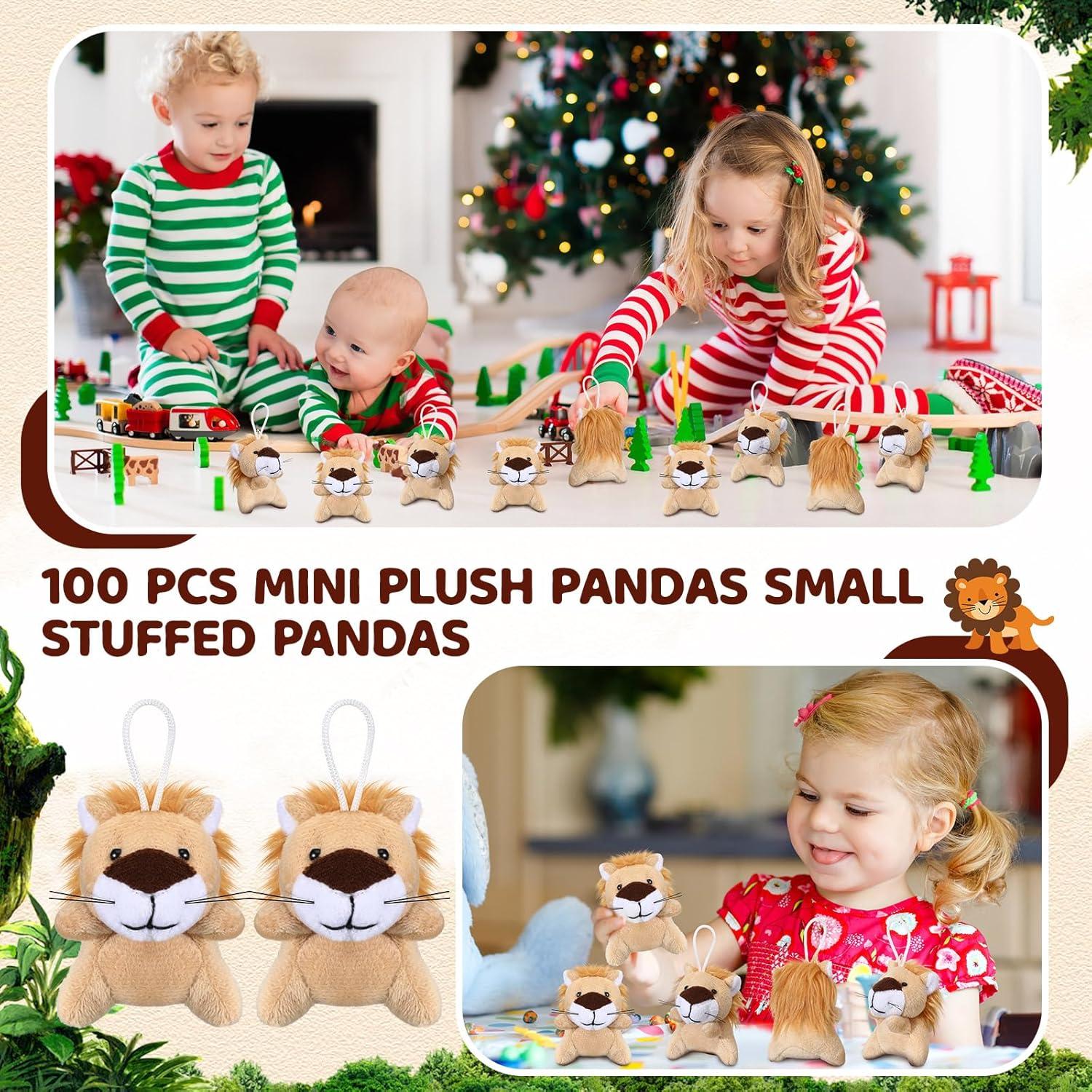 Shappy 100 Mini Juguetes de Peluche León 6.5x5 cm