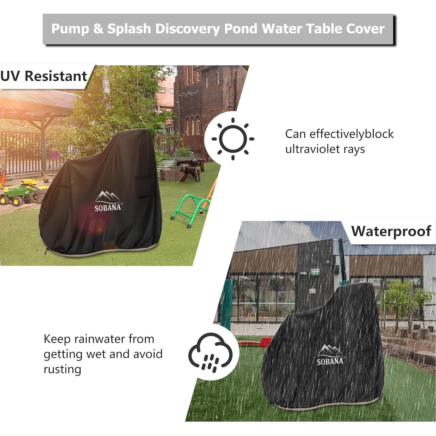 Cubierta de Mesa de Agua Sobana 76x102x97cm Impermeable Negra